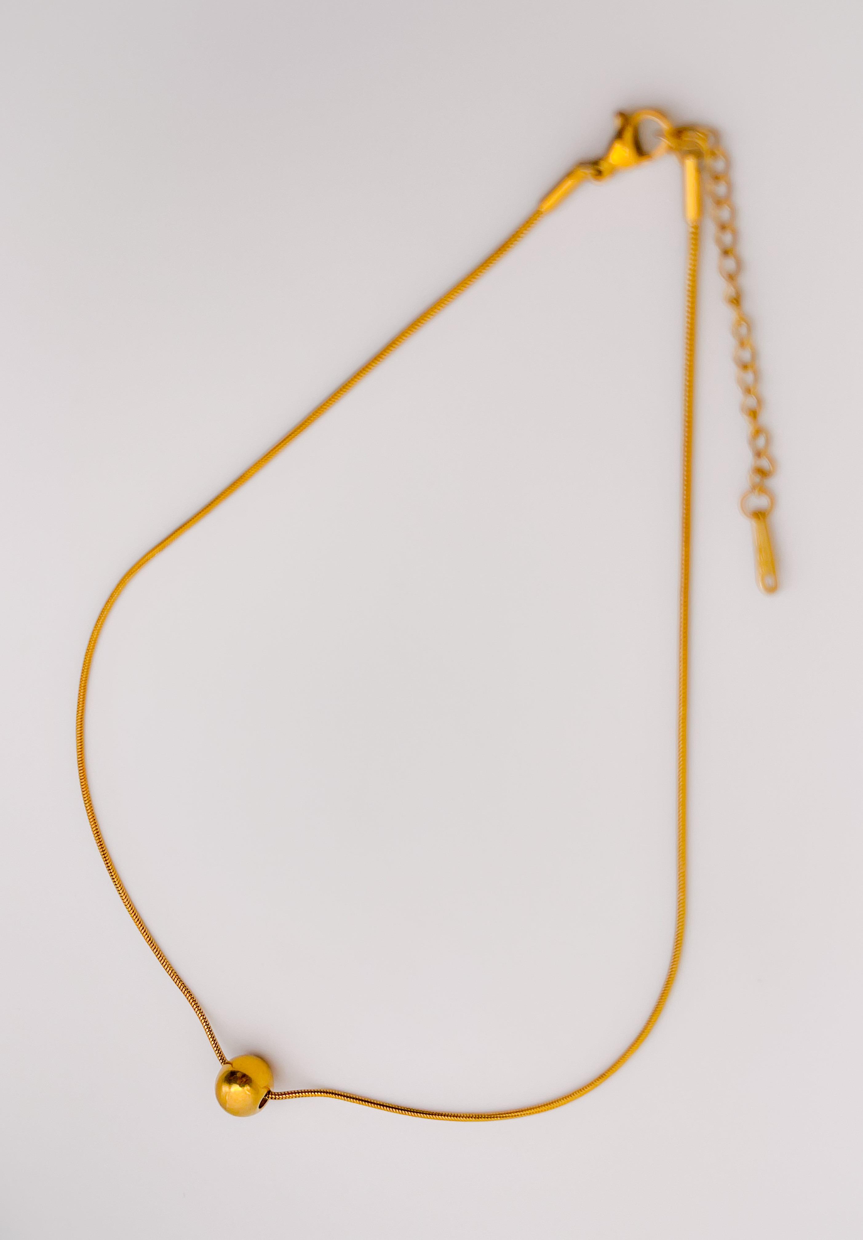 Çelik Kolye Çelik Boncuk Detaylı Minimal Tasarım Kolye