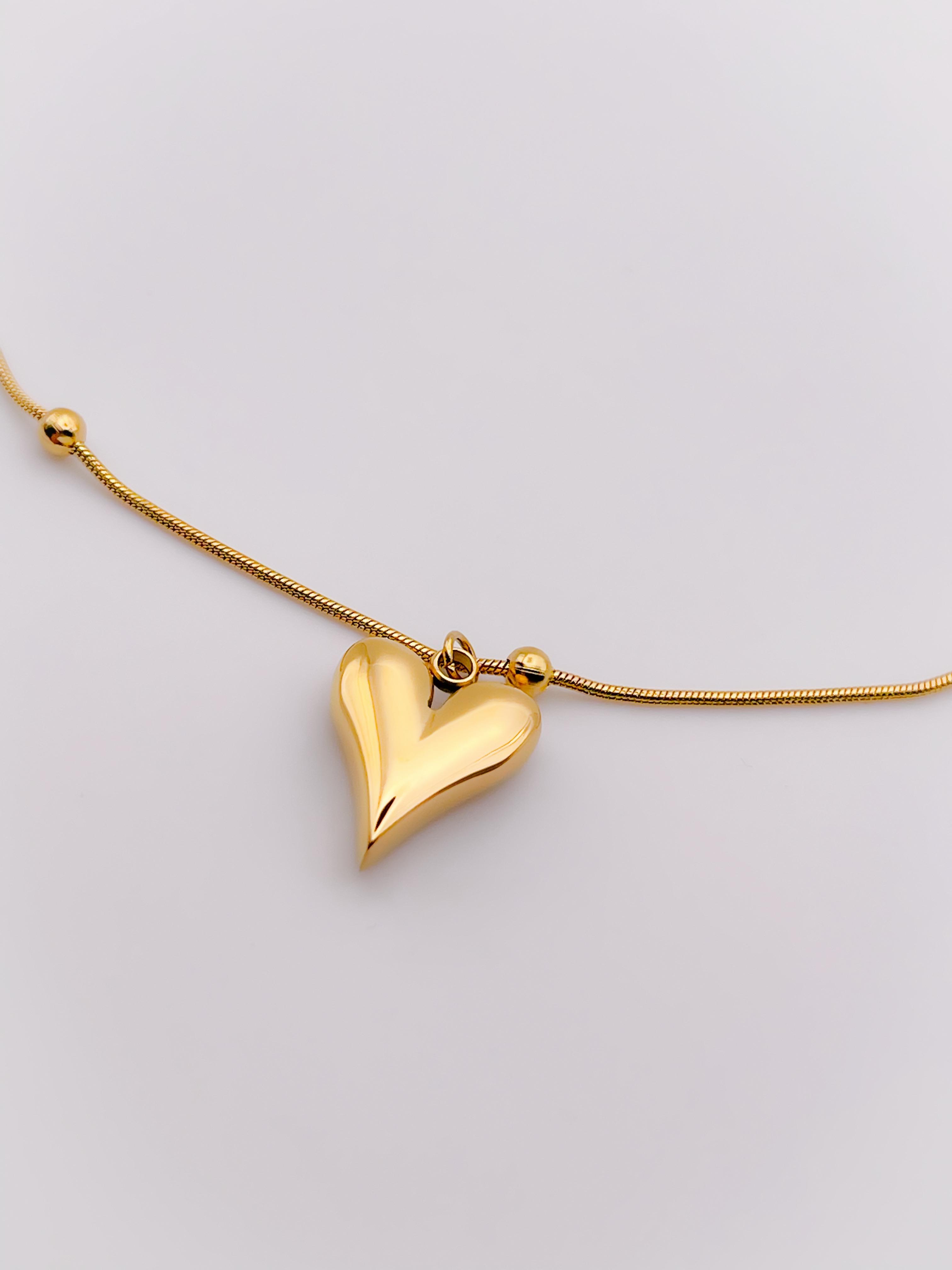 Çelik Kolye Kalp Uçlu Dorika Kolye