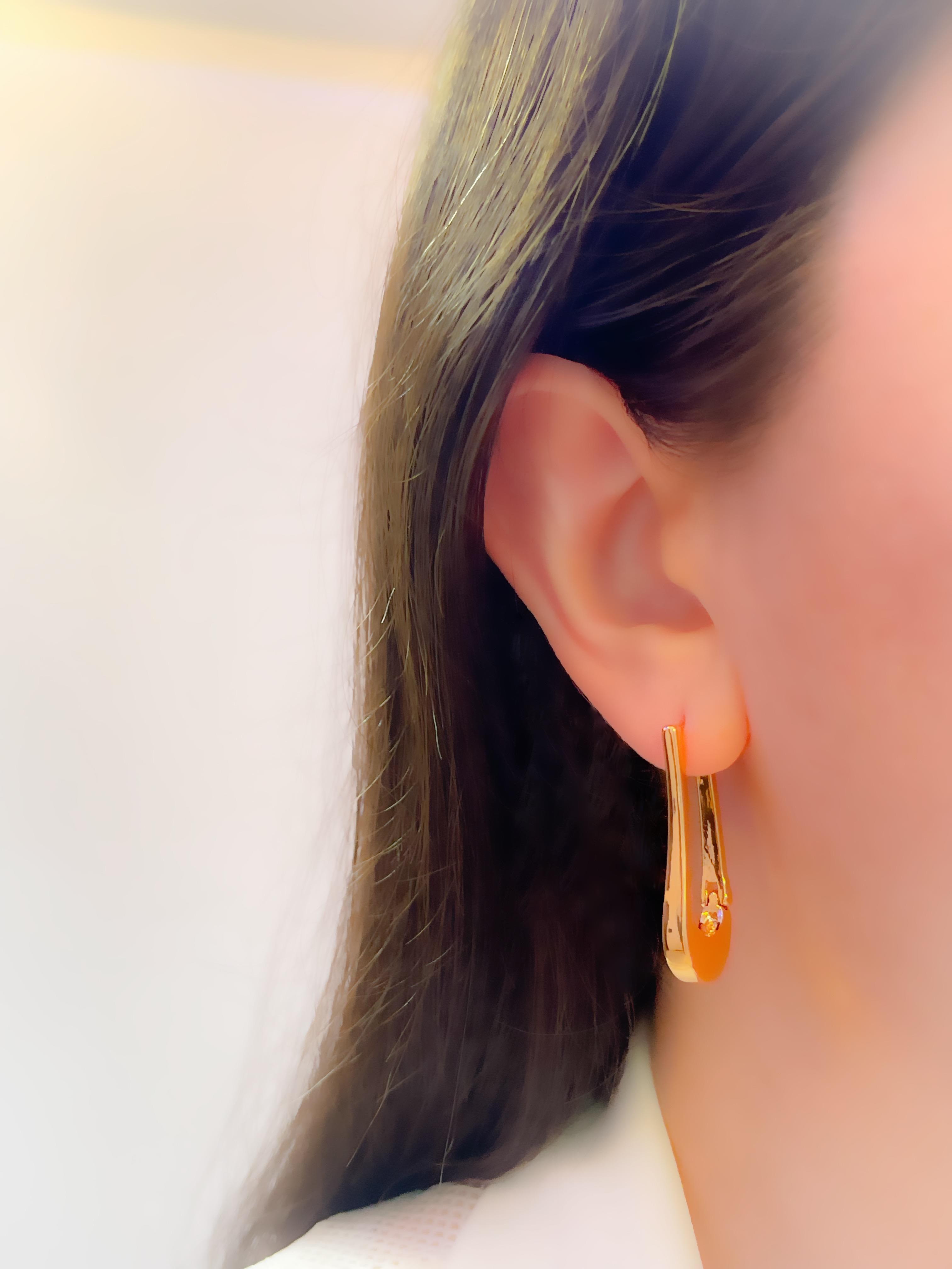 Çelik Küpe Asimetrik Uzun Çanta Küpe