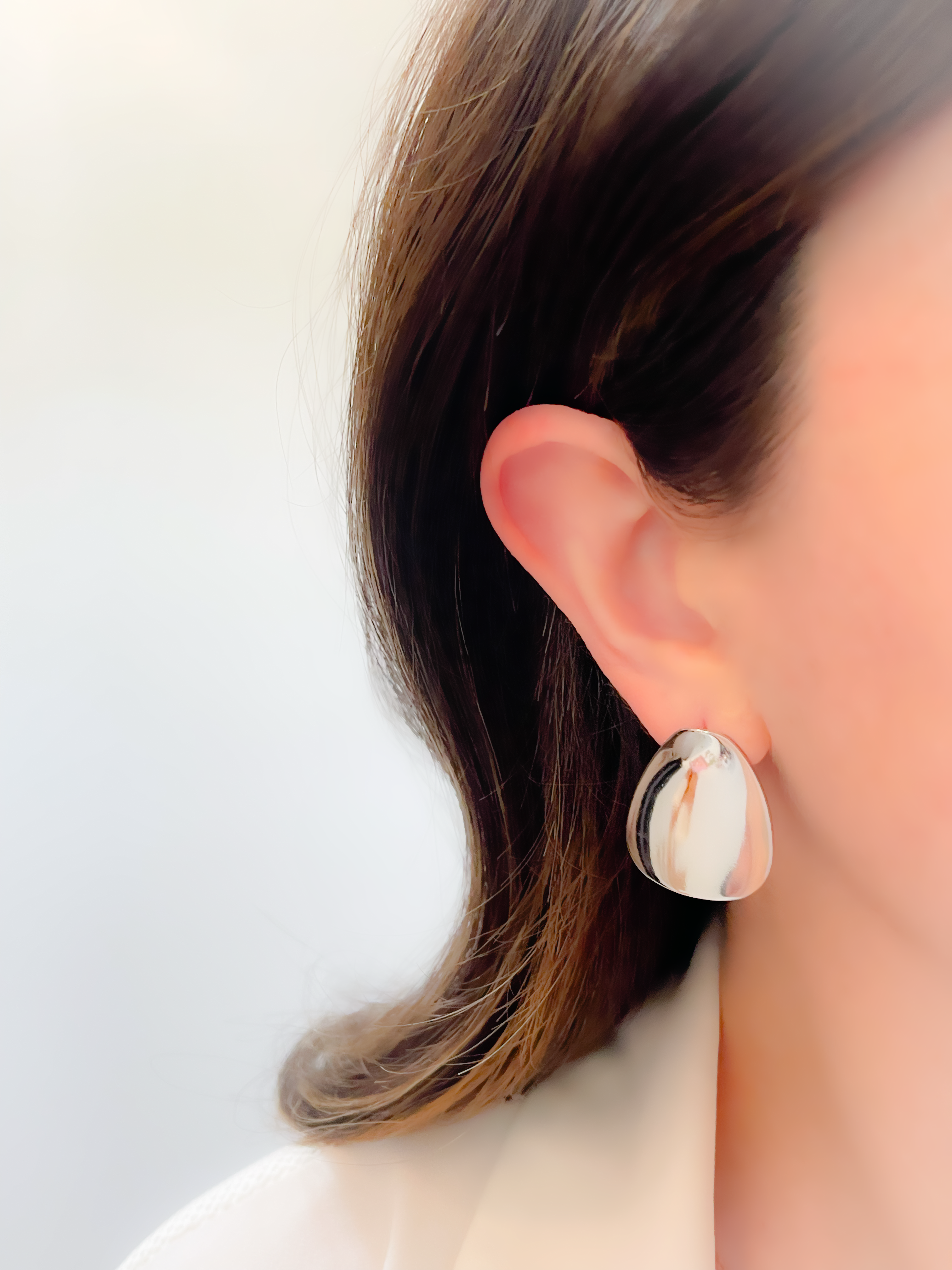 Çelik Küpe Minimal Plaka Küpe