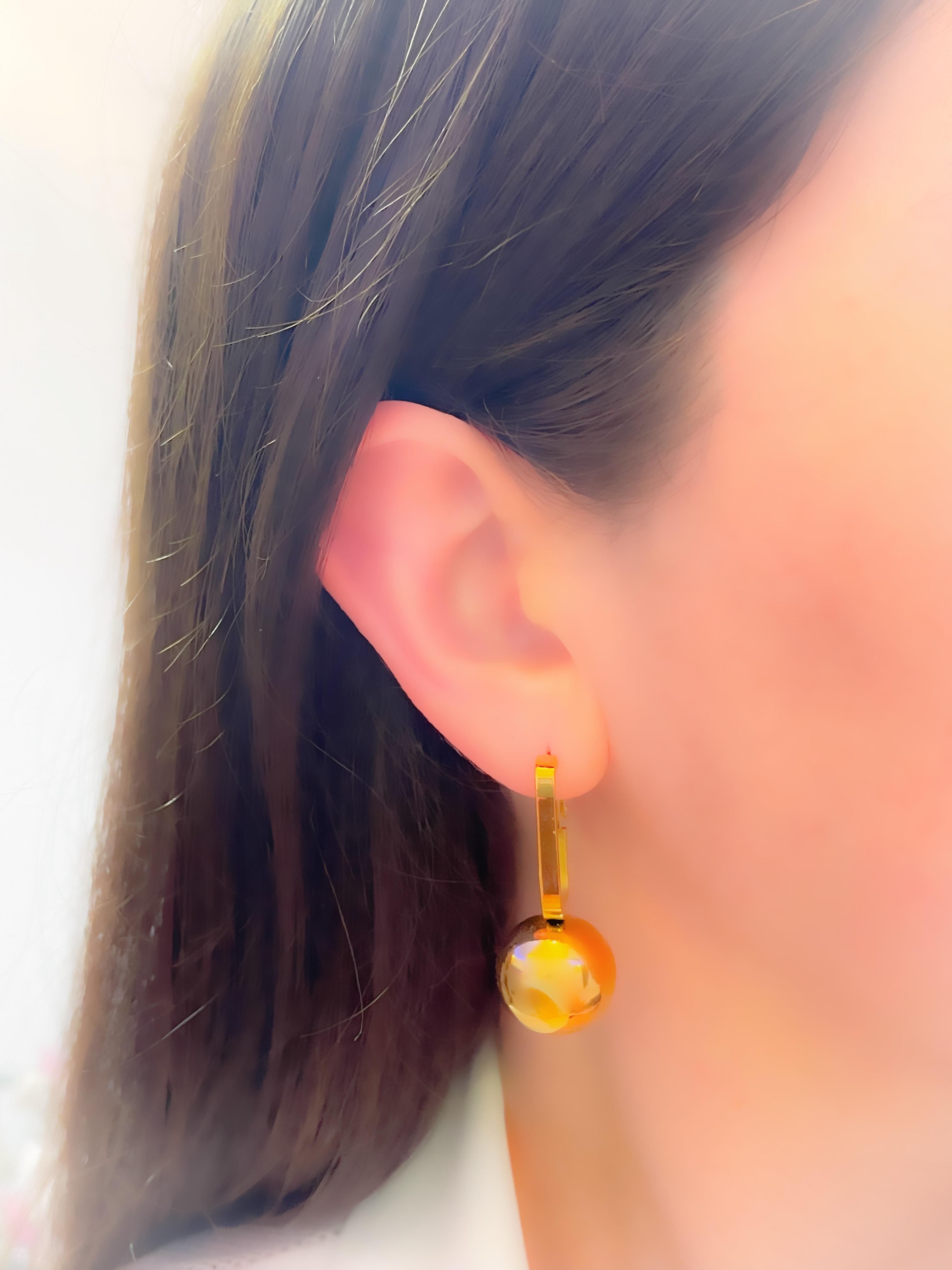 Çelik Küpe Top Uçlu Küpe