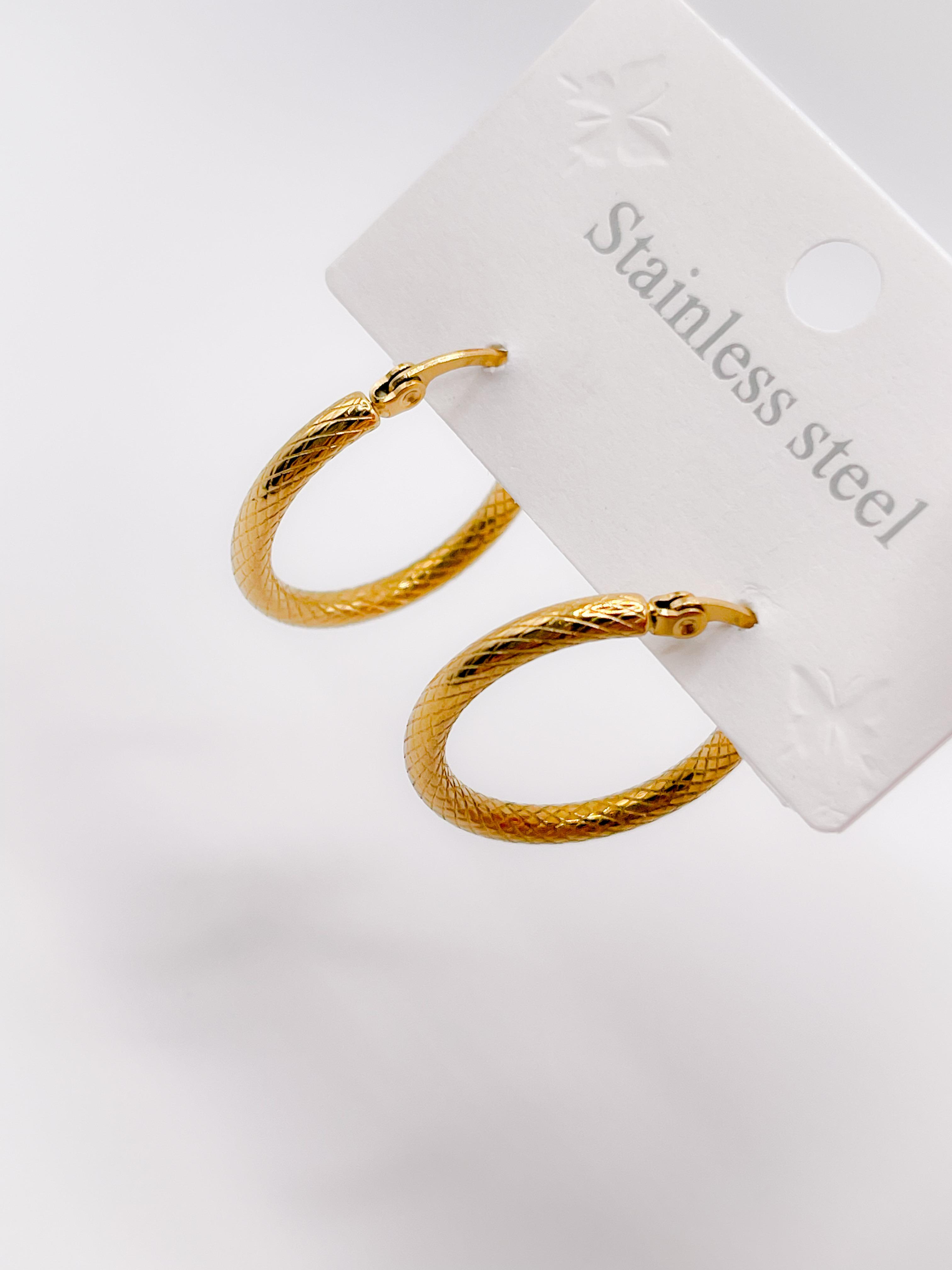 Çelik Küpe Vintage Halka Küpe 25mm Çaplı