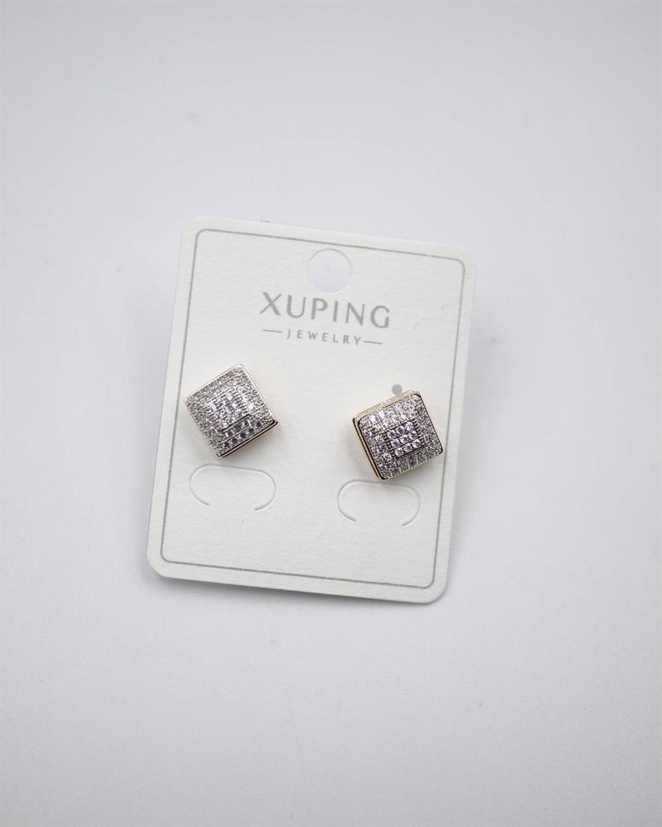 Çelik Rose Gold, Baget, Taşlı Küpe