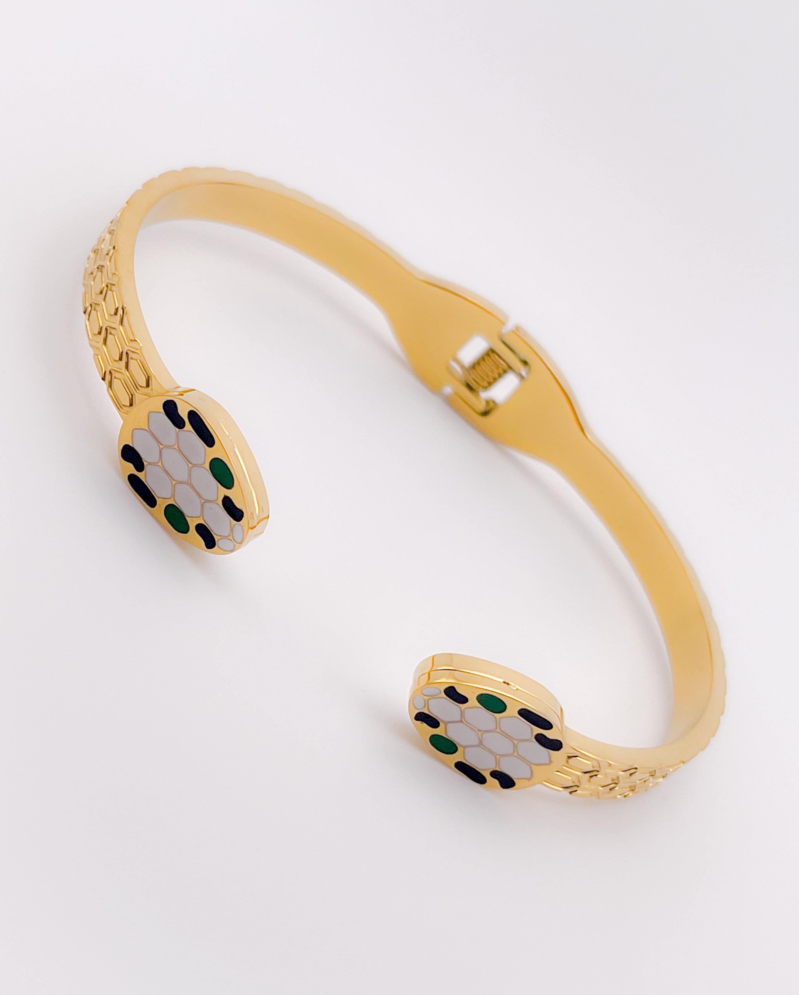 Çelik Yılan Bilezik Gold