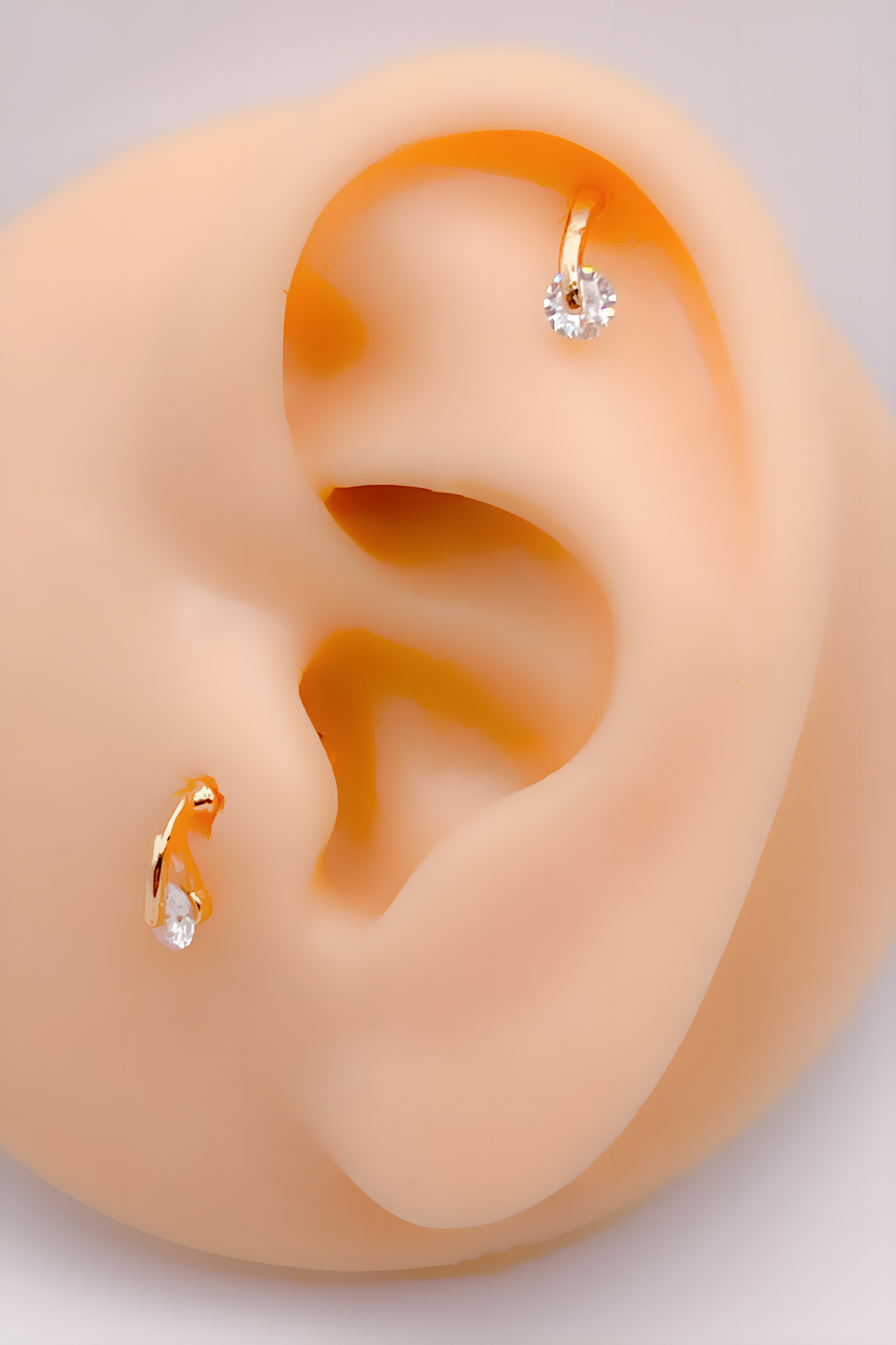 Cerrrahi Çelik Piercing ( Pirsing ) Dönen Tek Taşlı Tragus Helix Piercing (1adet)