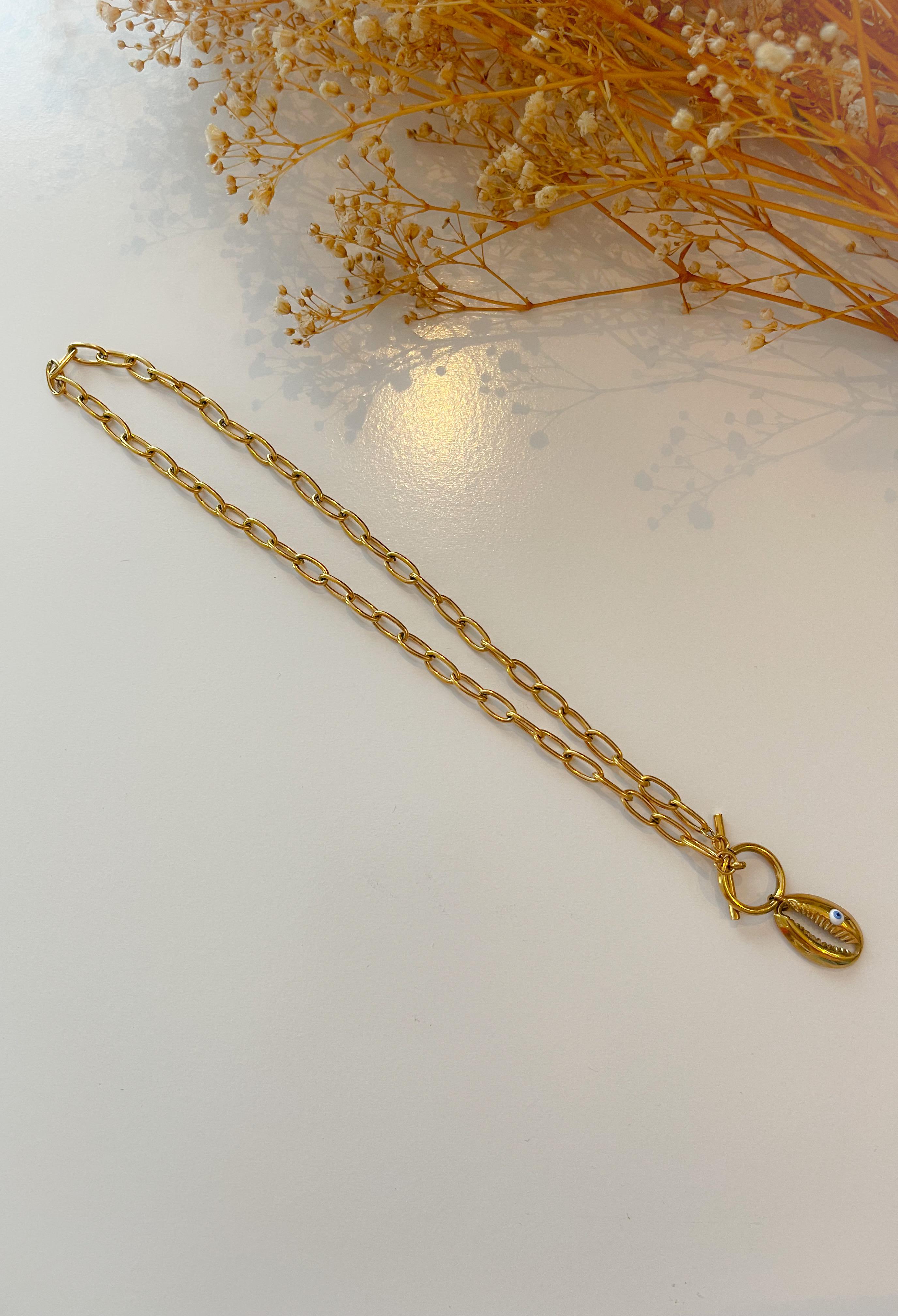 Deniz Kabuğu Kolye Gold