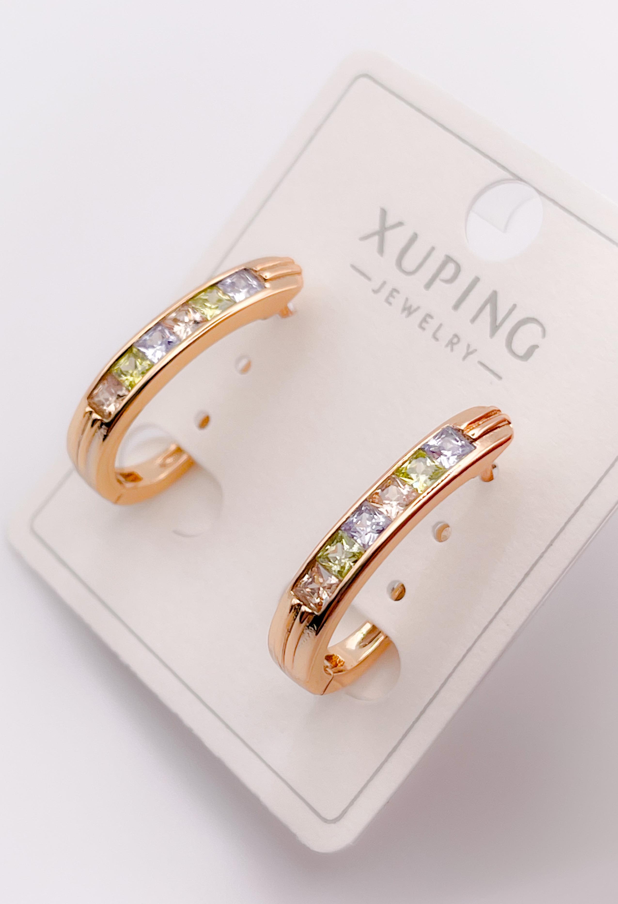 Özel Seri Taşlı Küpe Rose Gold