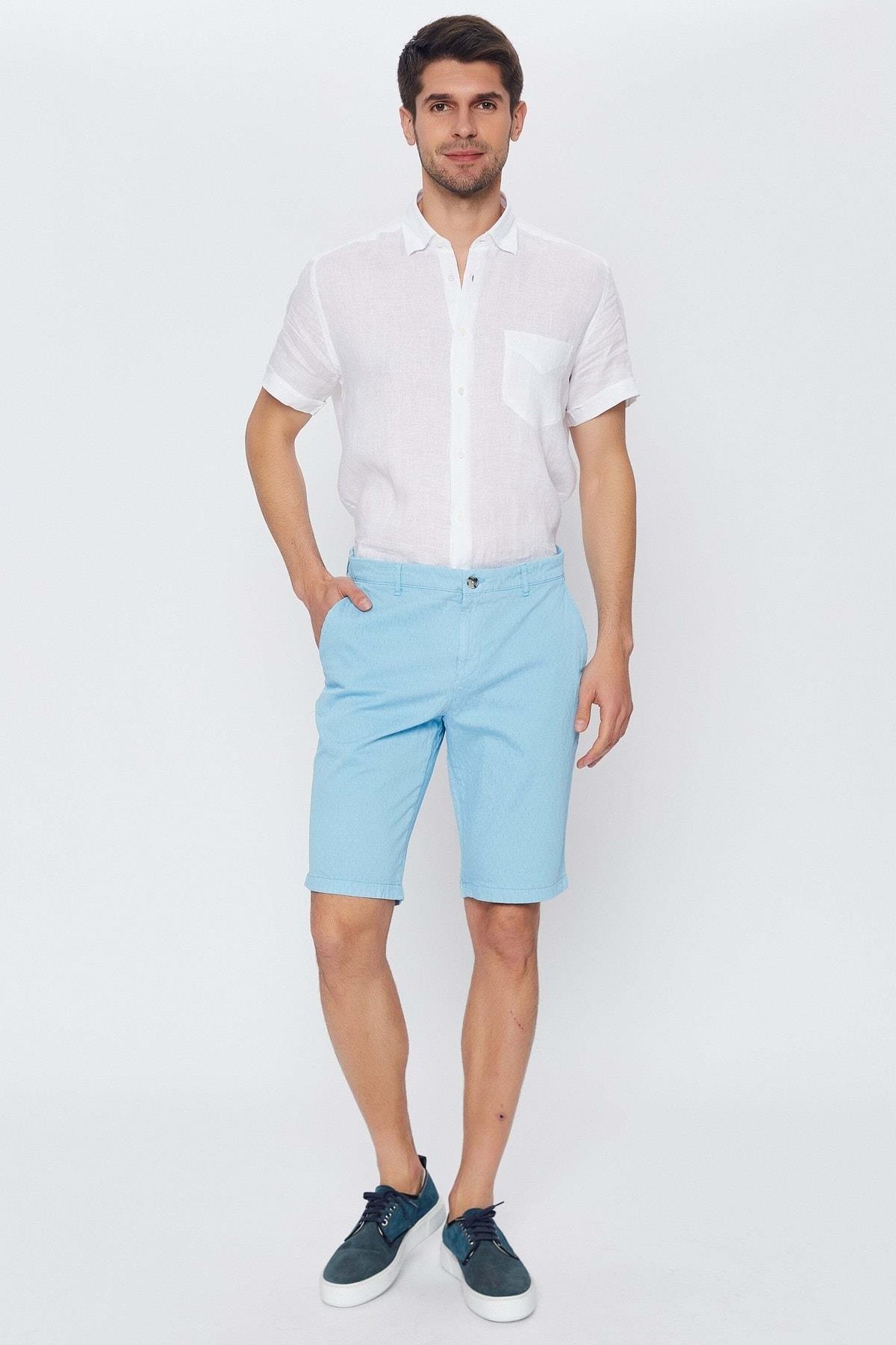 Erkek Açık Mavi Şort-rb1a0919y002