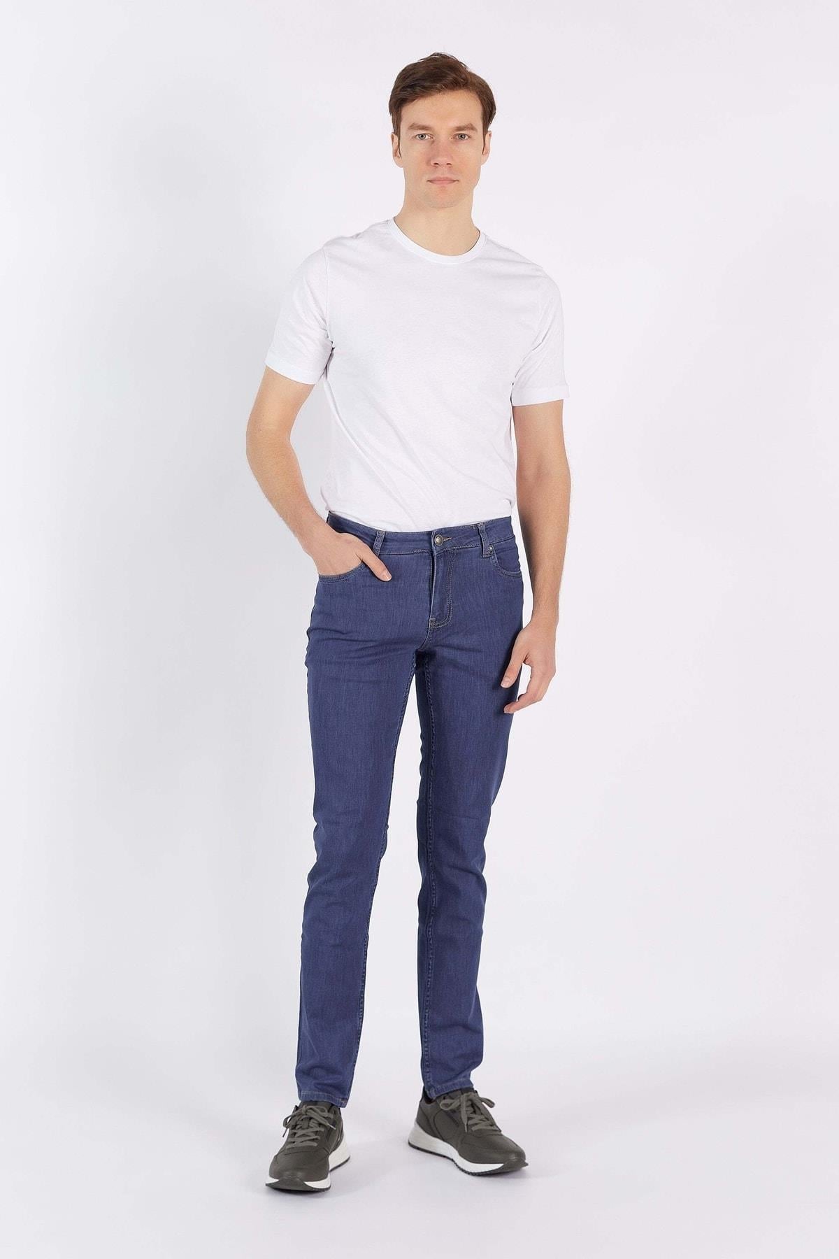 Mavi Düz Regular Fit Denim Pantalon