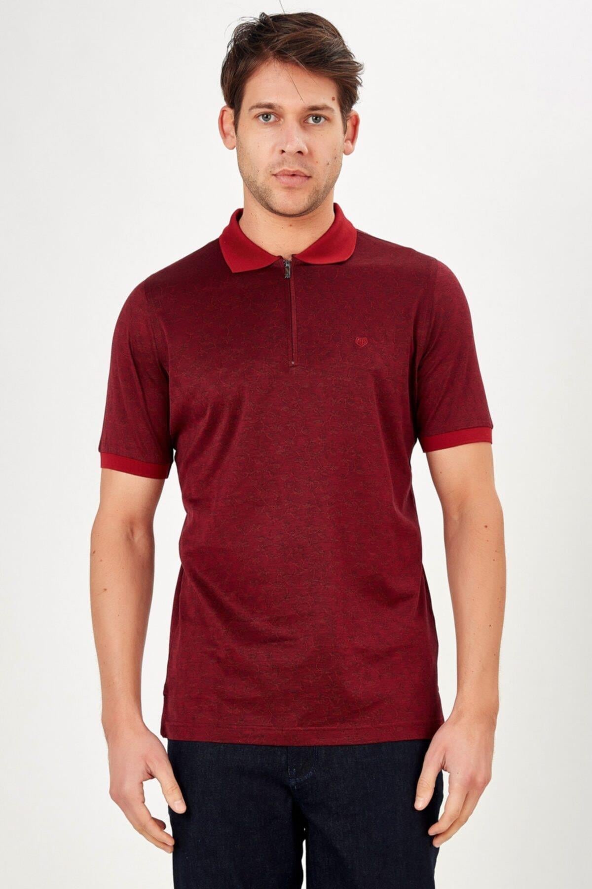 Erkek Bordo Polo Yaka T-shirt rb1a0420y013