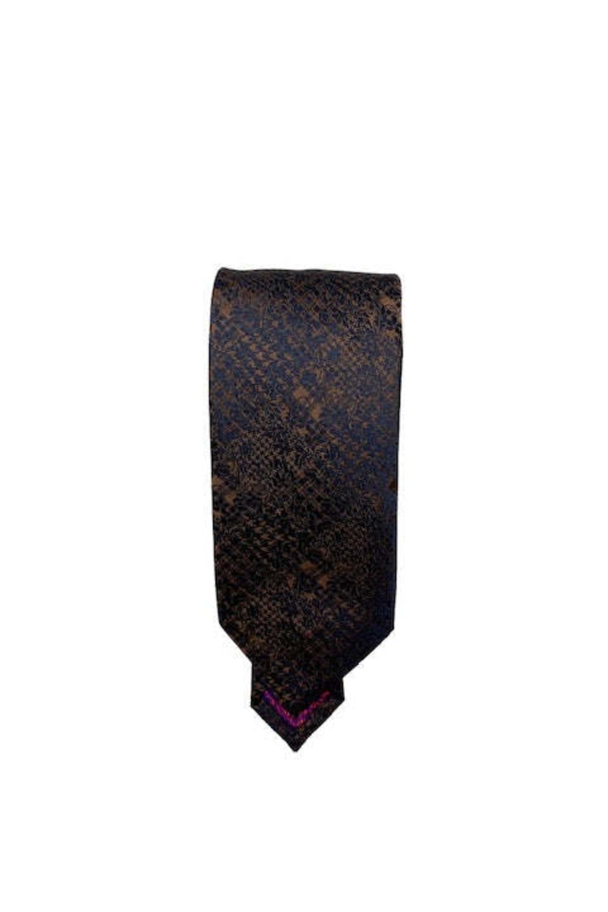 Erkek Kahve Siyah Kravat