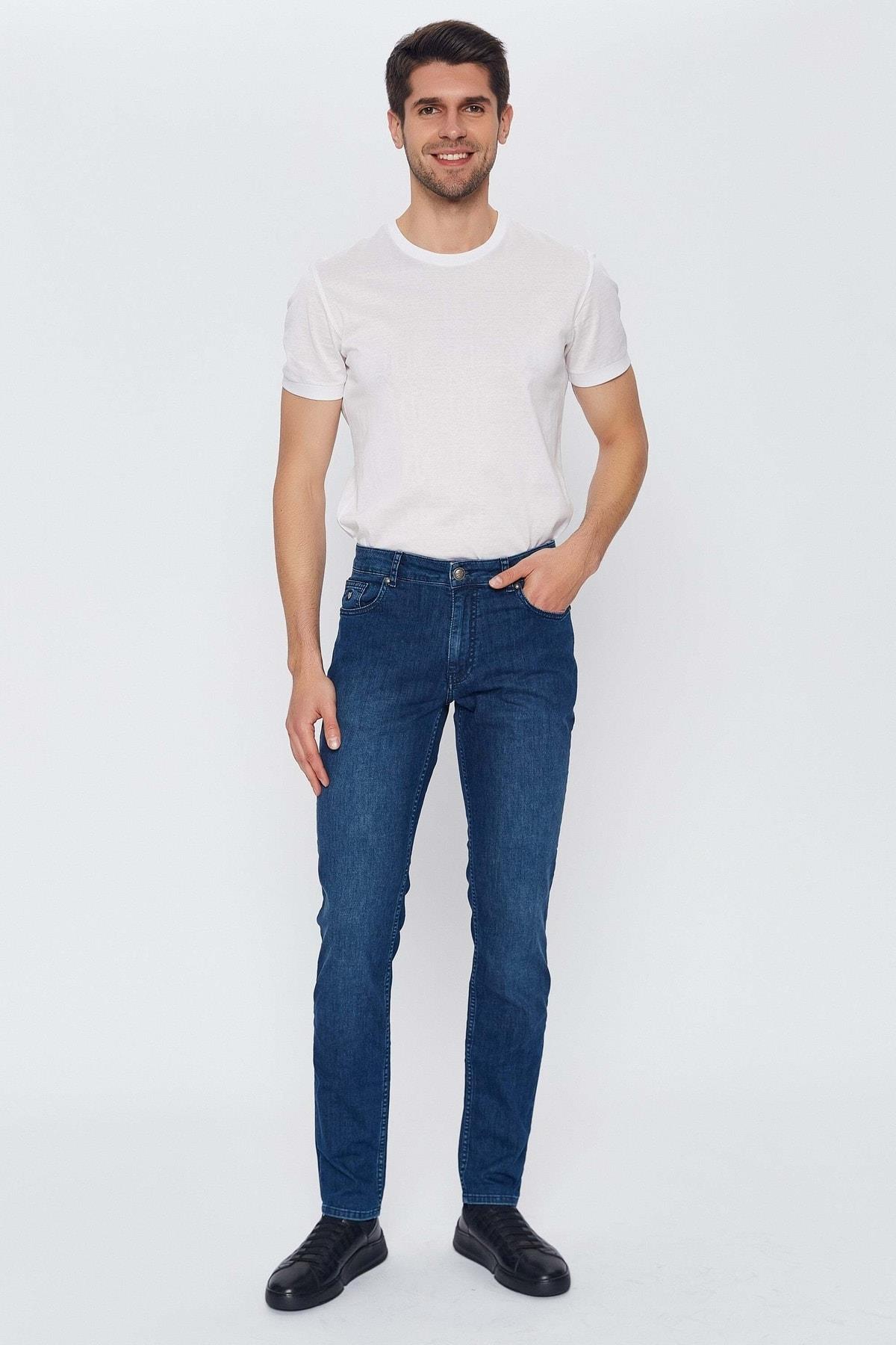 Erkek Koyu Mavi Jeans-rb1a0722y004