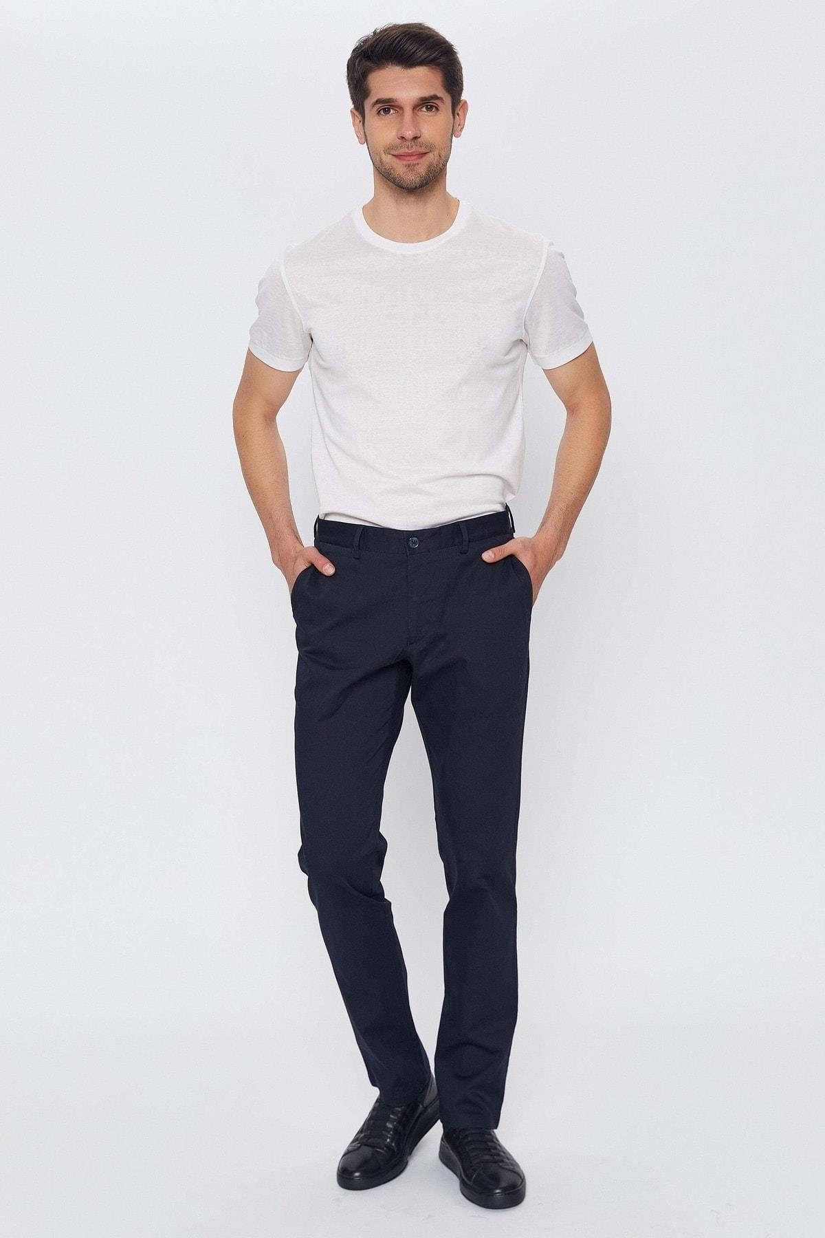 Erkek Siyah Pamuk Pantalon