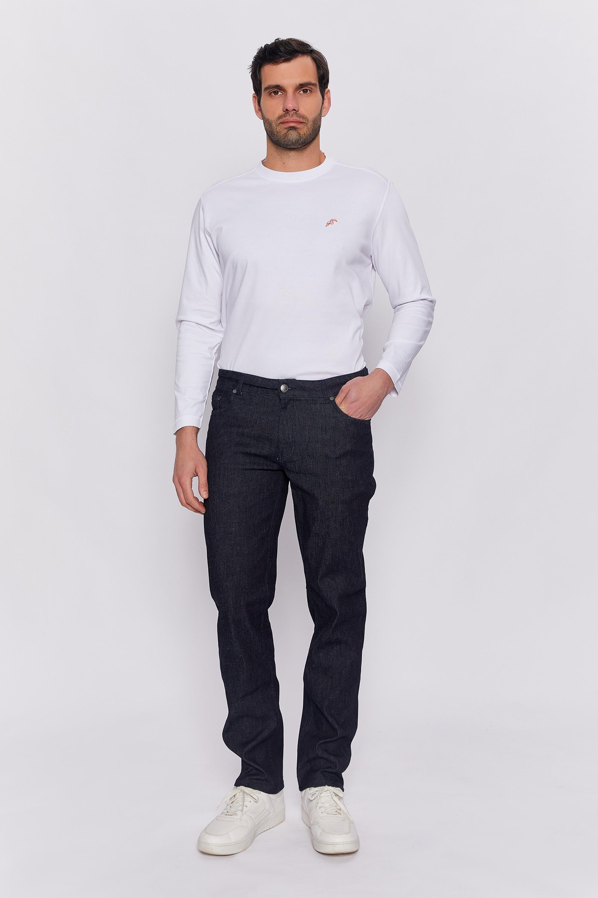 Romano Botta Koyu Lacivert Regular Jean Pantalon