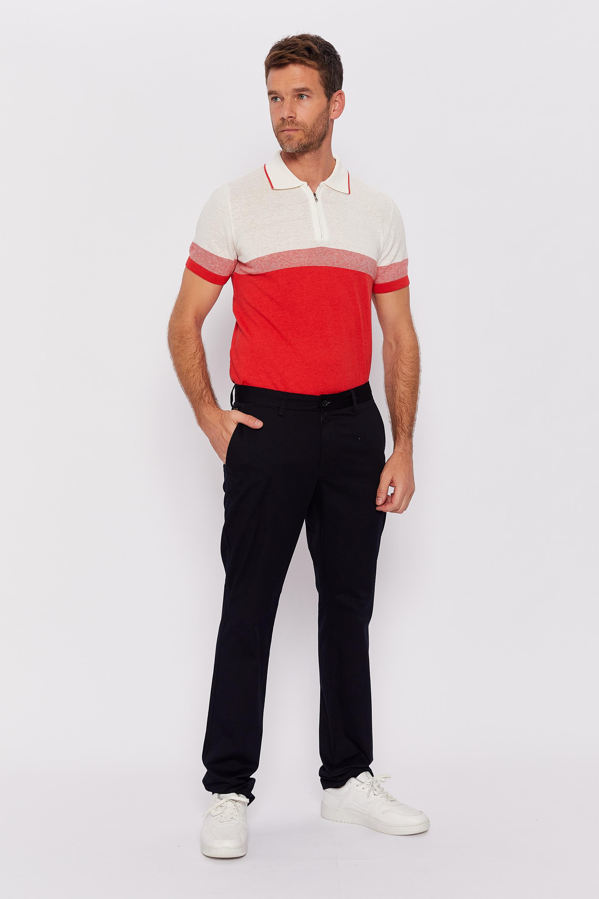 Romano Botta Lacivert Düz Regular Fit Pamuk Pantolon 