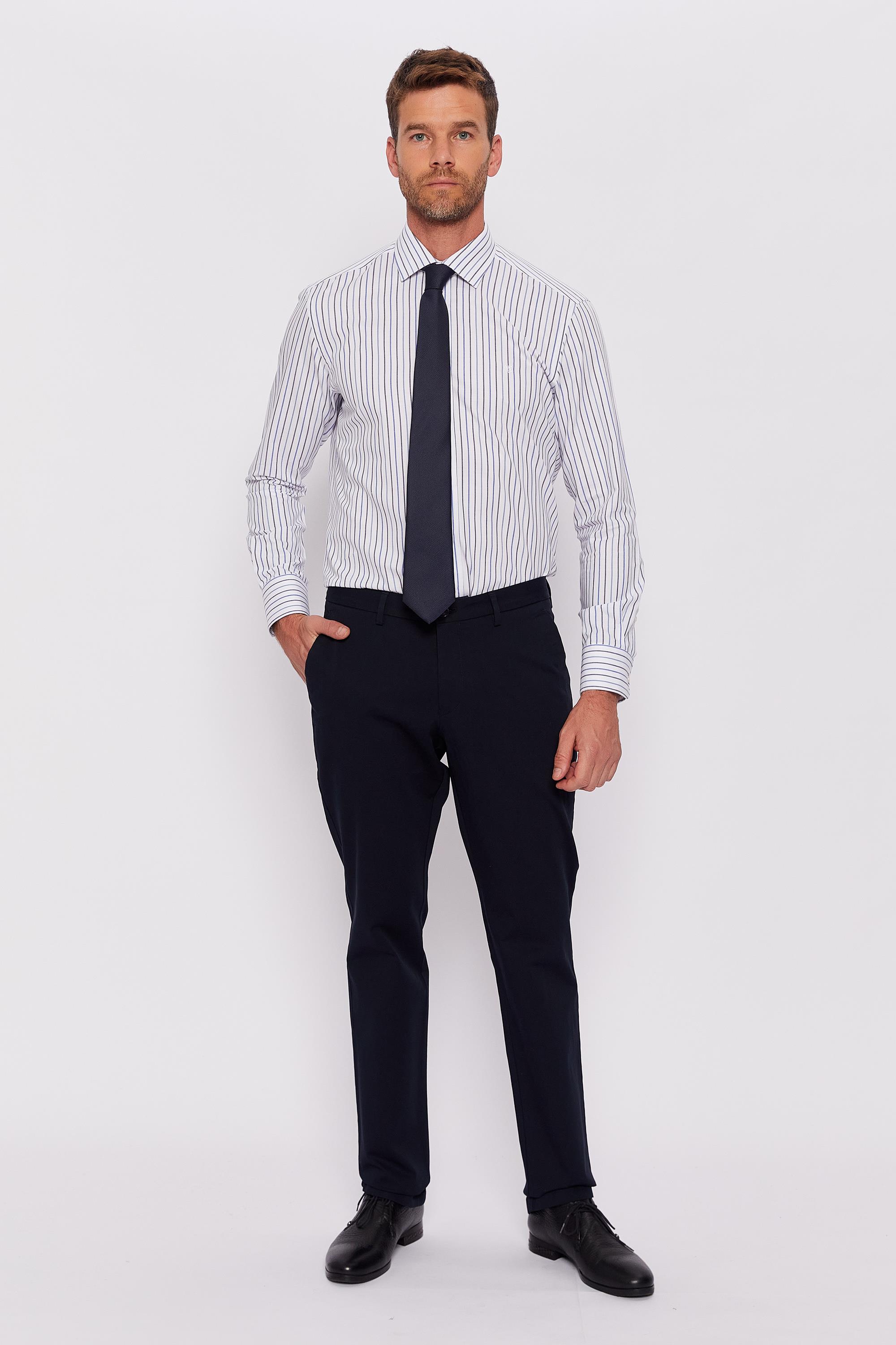 Romano Botta Siyah Düz Regular Fit Pamuk Pantolon 