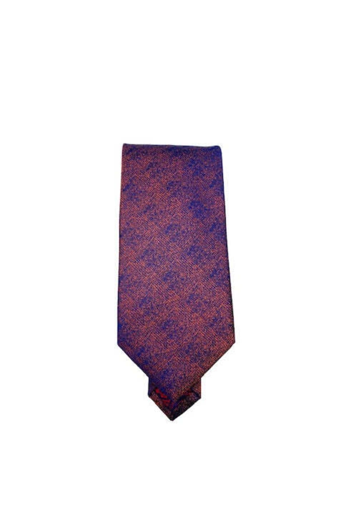 Turuncu-lacivert Erkek Kravat