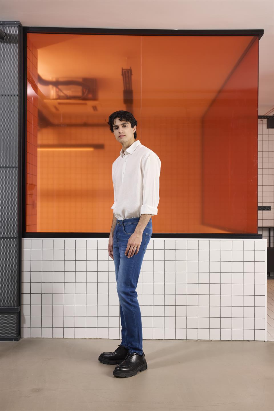 5 Cep Casual Denim Erkek Pantolon