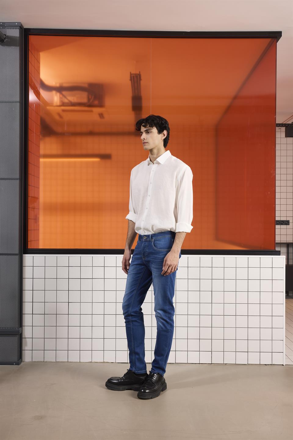 5 Cep Casual Denim Erkek Pantolon