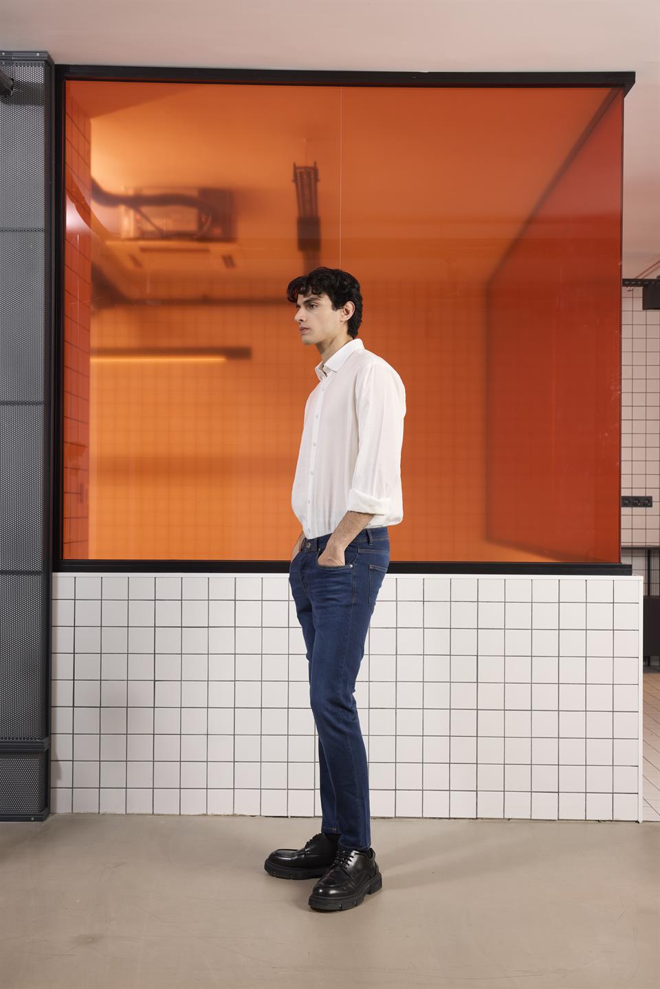 5 Cep Casual Denim Erkek Pantolon