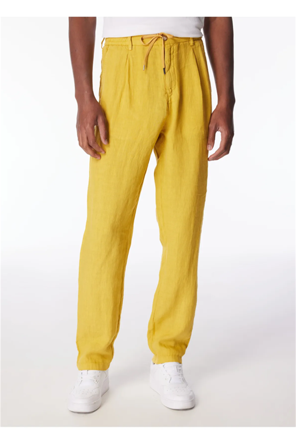 Arkası Torba Cepli %100 Keten Regular Erkek Pantolon