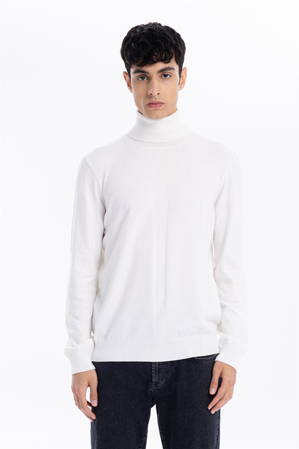 Balıkçı Yaka Slim Fit Basic Erkek Kazak