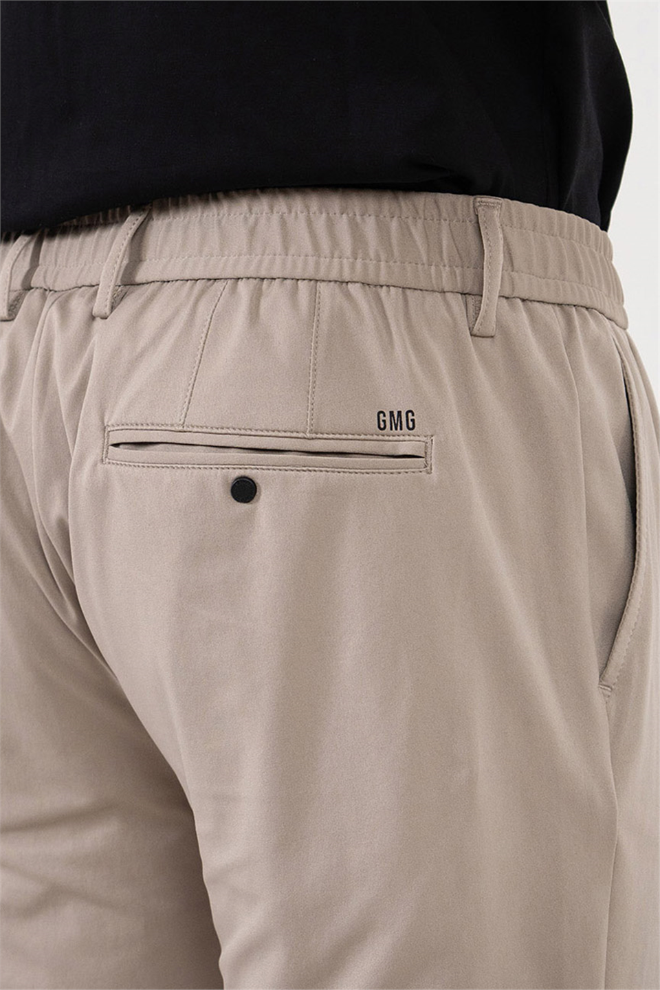 Beli Lastikli Arka Cepleri Çıtçıt Kapamalı Jogger Erkek Pantolon