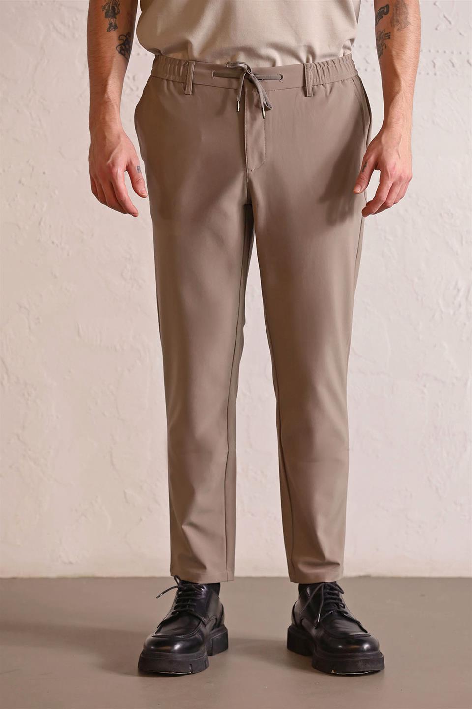 Beli Lastikli Arka Cepleri Çıtçıtlı Jogger Erkek Pantolon