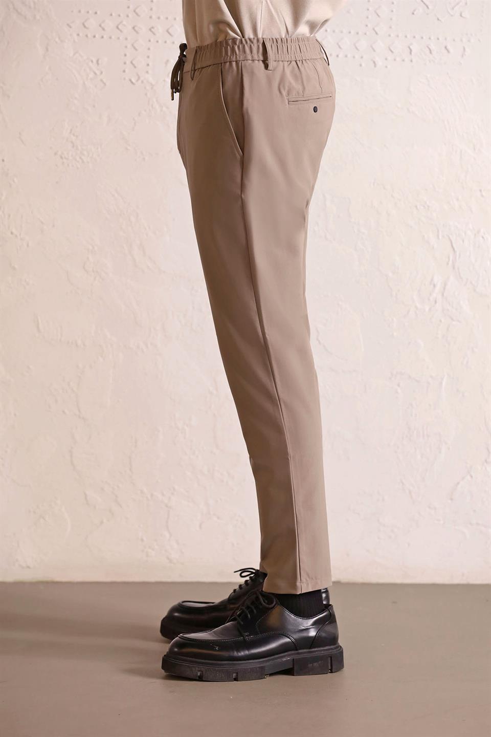 Beli Lastikli Arka Cepleri Çıtçıtlı Jogger Erkek Pantolon