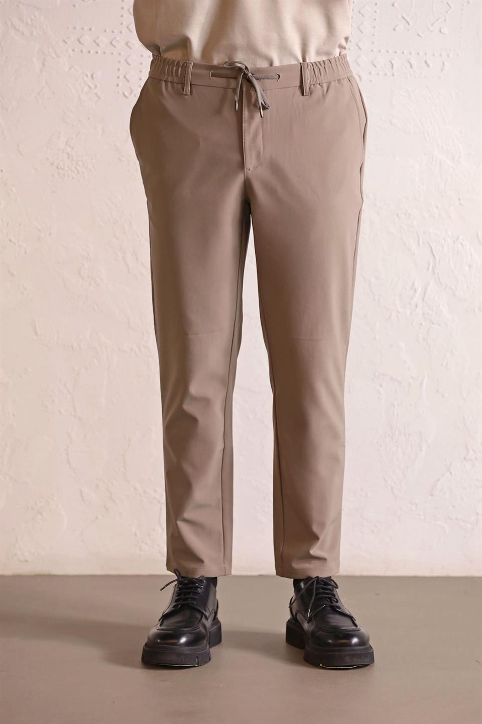 Beli Lastikli Arka Cepleri Çıtçıtlı Jogger Erkek Pantolon