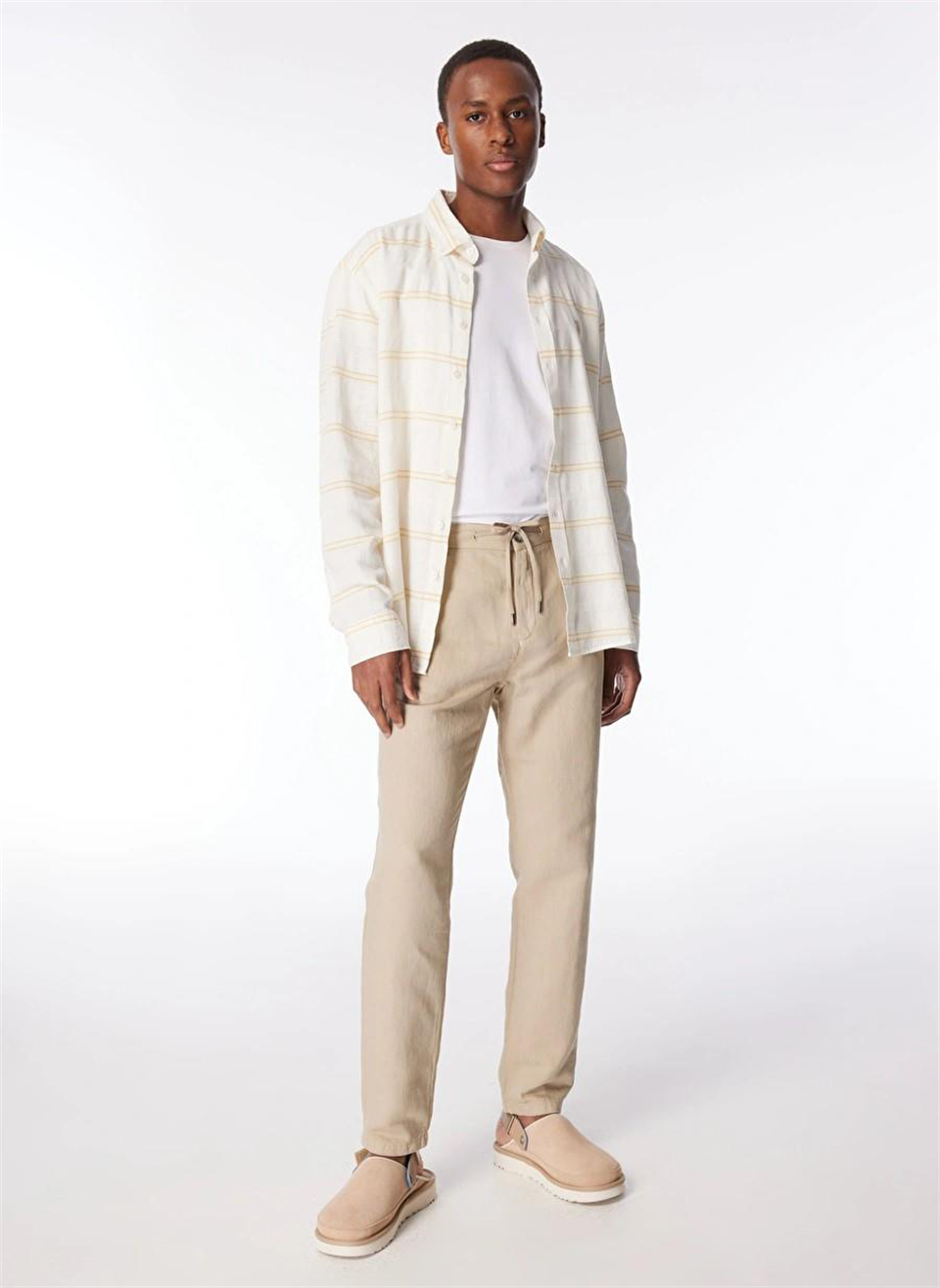 Beli Lastikli Arka Fleto Cepli Regular Erkek Pantolon