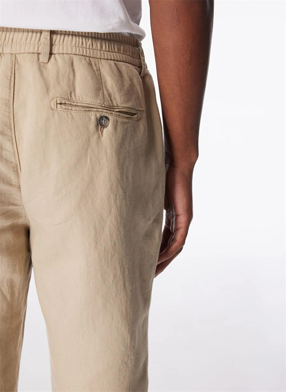 Beli Lastikli Arka Fleto Cepli Regular Erkek Pantolon