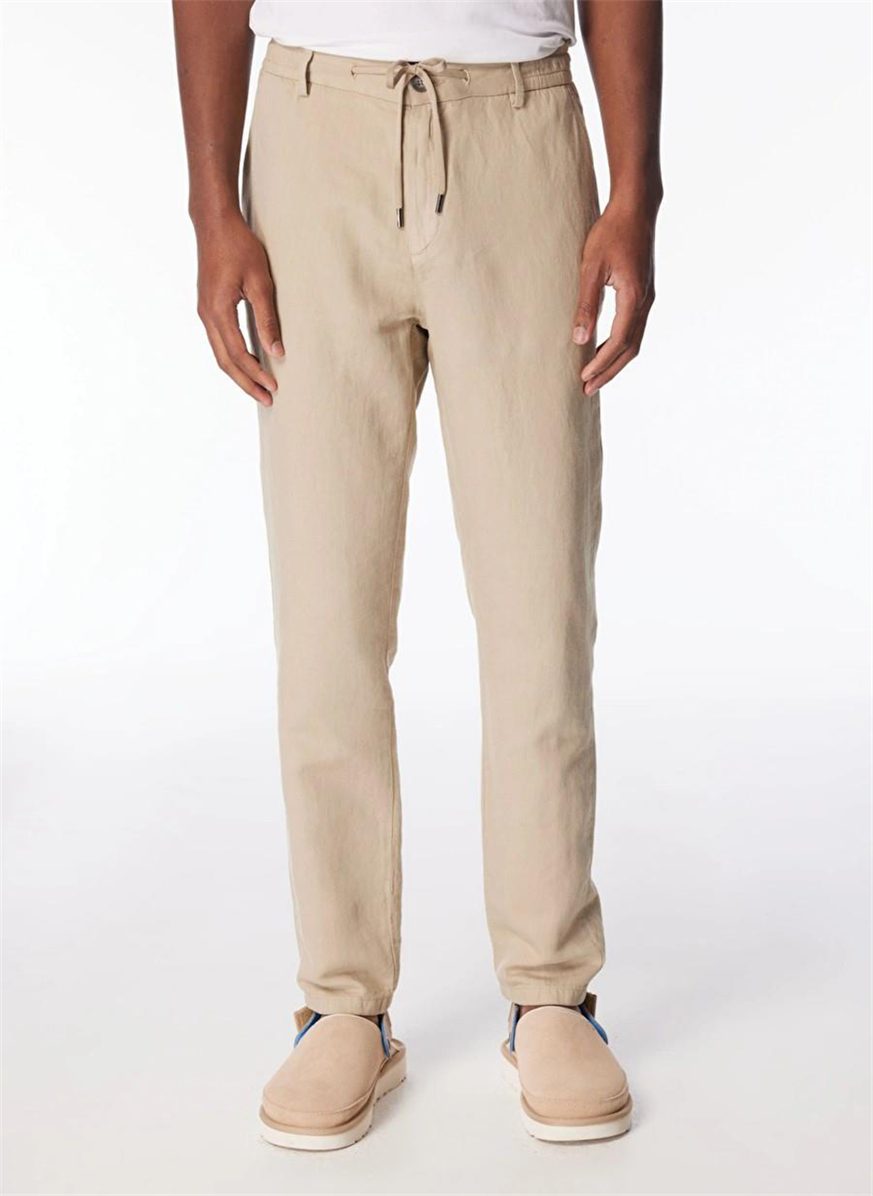 Beli Lastikli Arka Fleto Cepli Regular Erkek Pantolon