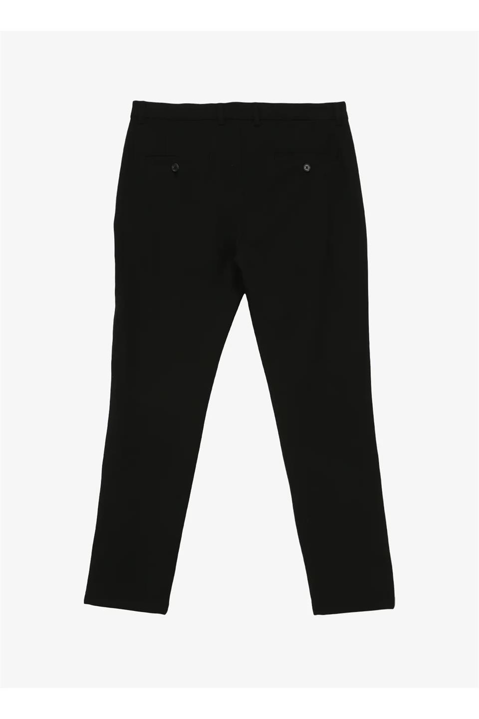 Beli Lastikli Arka Fleto Cepli Slim Fit Erkek Pantolon