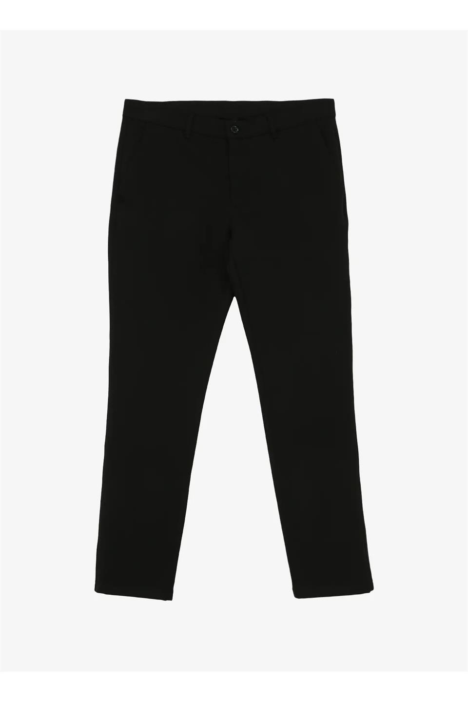 Beli Lastikli Arka Fleto Cepli Slim Fit Erkek Pantolon