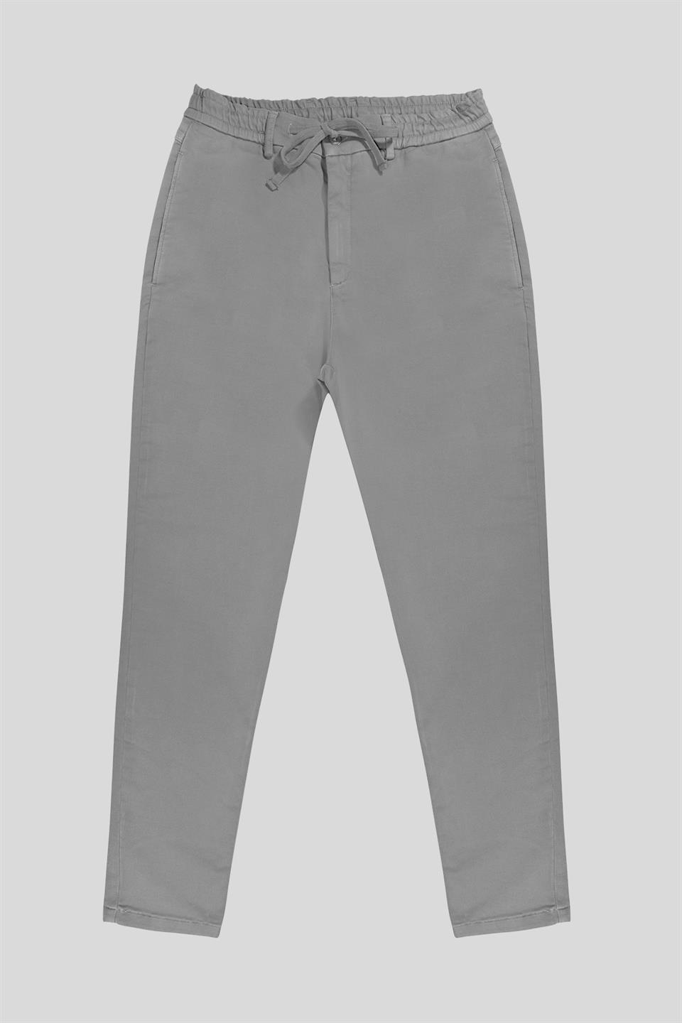 Beli Lastikli Dik Cep Arka Cep Çıtçıt Detaylı Erkek Pantolon