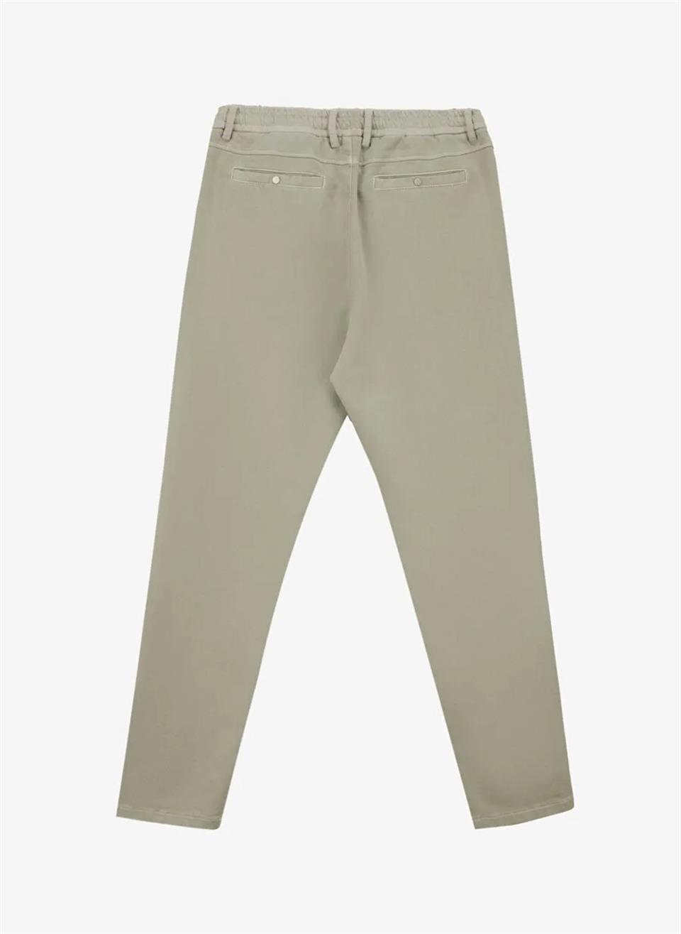 Beli Lastikli Dik Cep Arka Cep Çıtçıt Detaylı Erkek Pantolon