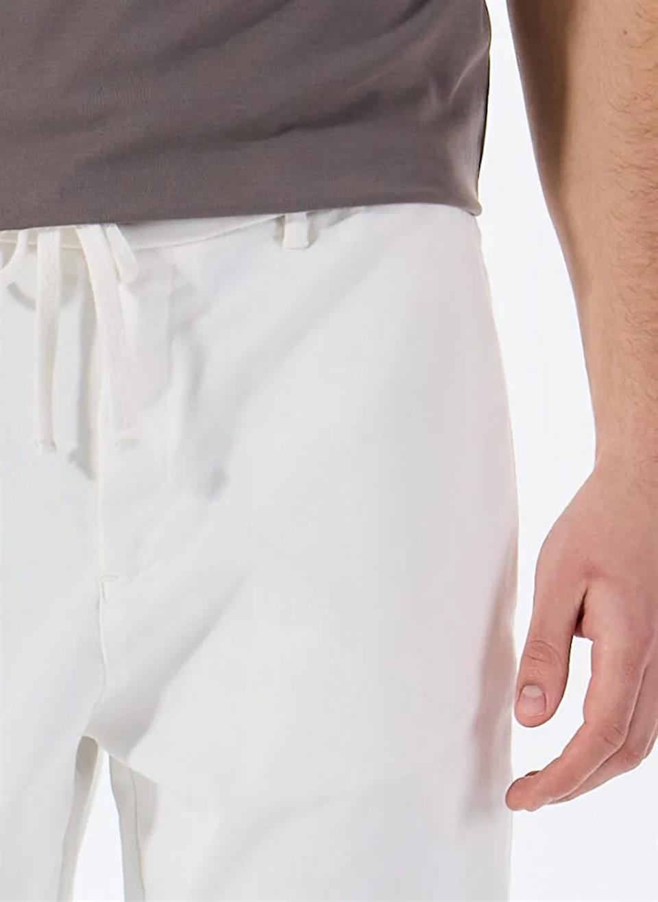 Beli Lastikli Dik Cep Arka Cep Çıtçıt Detaylı Erkek Pantolon