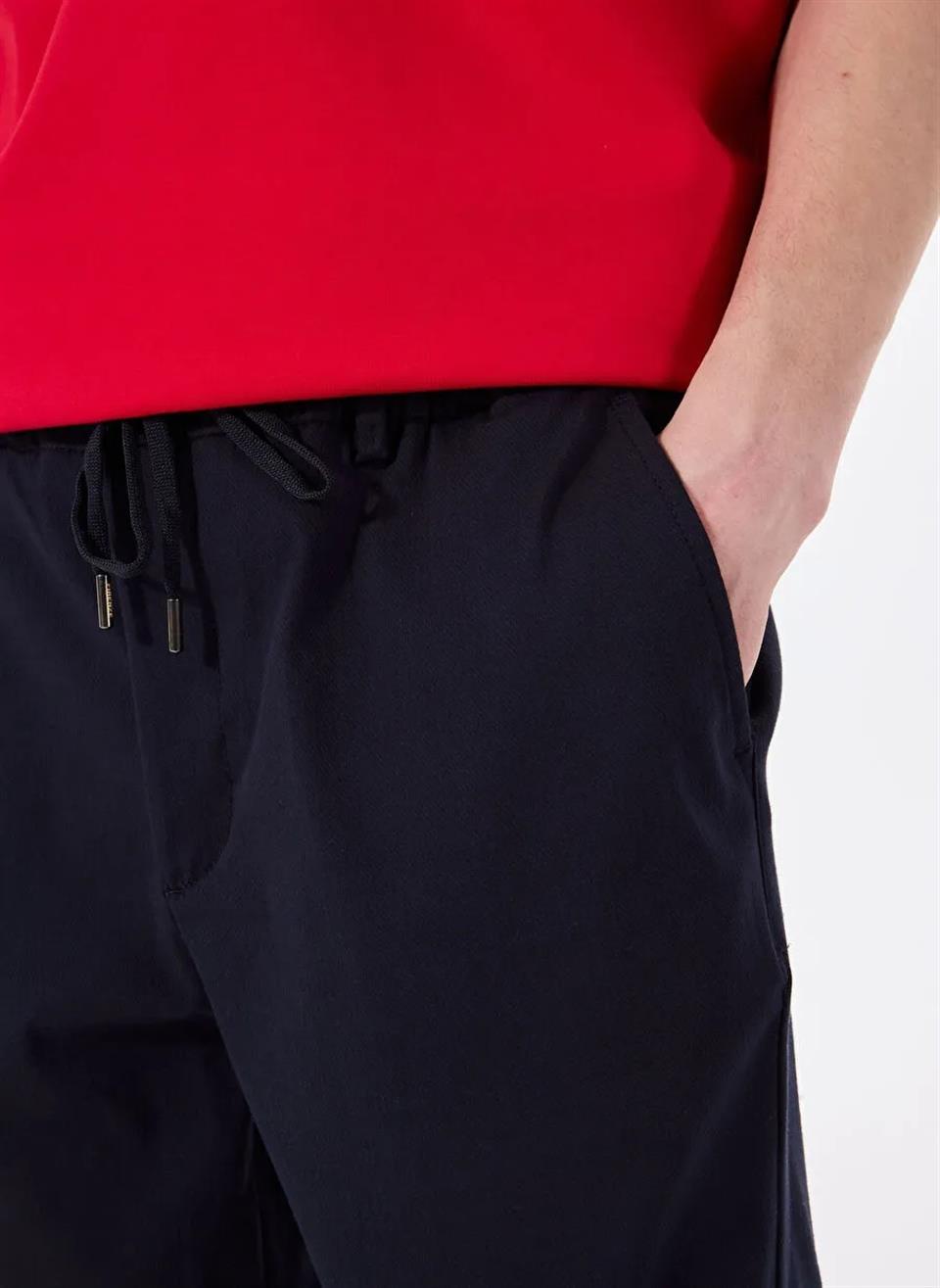 Beli Lastikli Dik Cep Arka Cep Fermuar Detaylı Jogger Erkek Pantolon