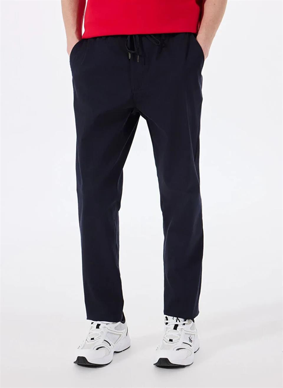 Beli Lastikli Dik Cep Arka Cep Fermuar Detaylı Jogger Erkek Pantolon