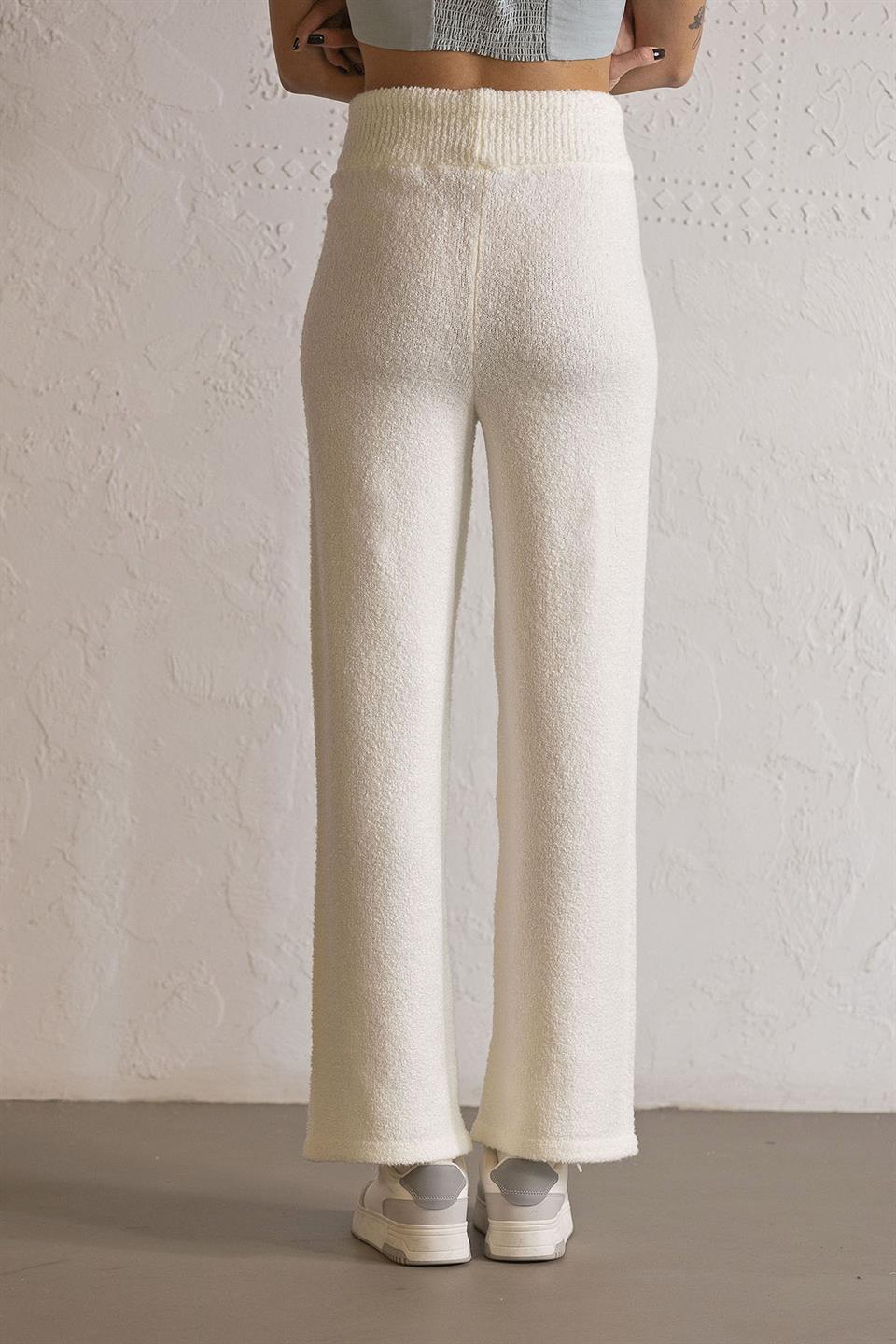 Beli Lastikli Triko Kadın Pantolon