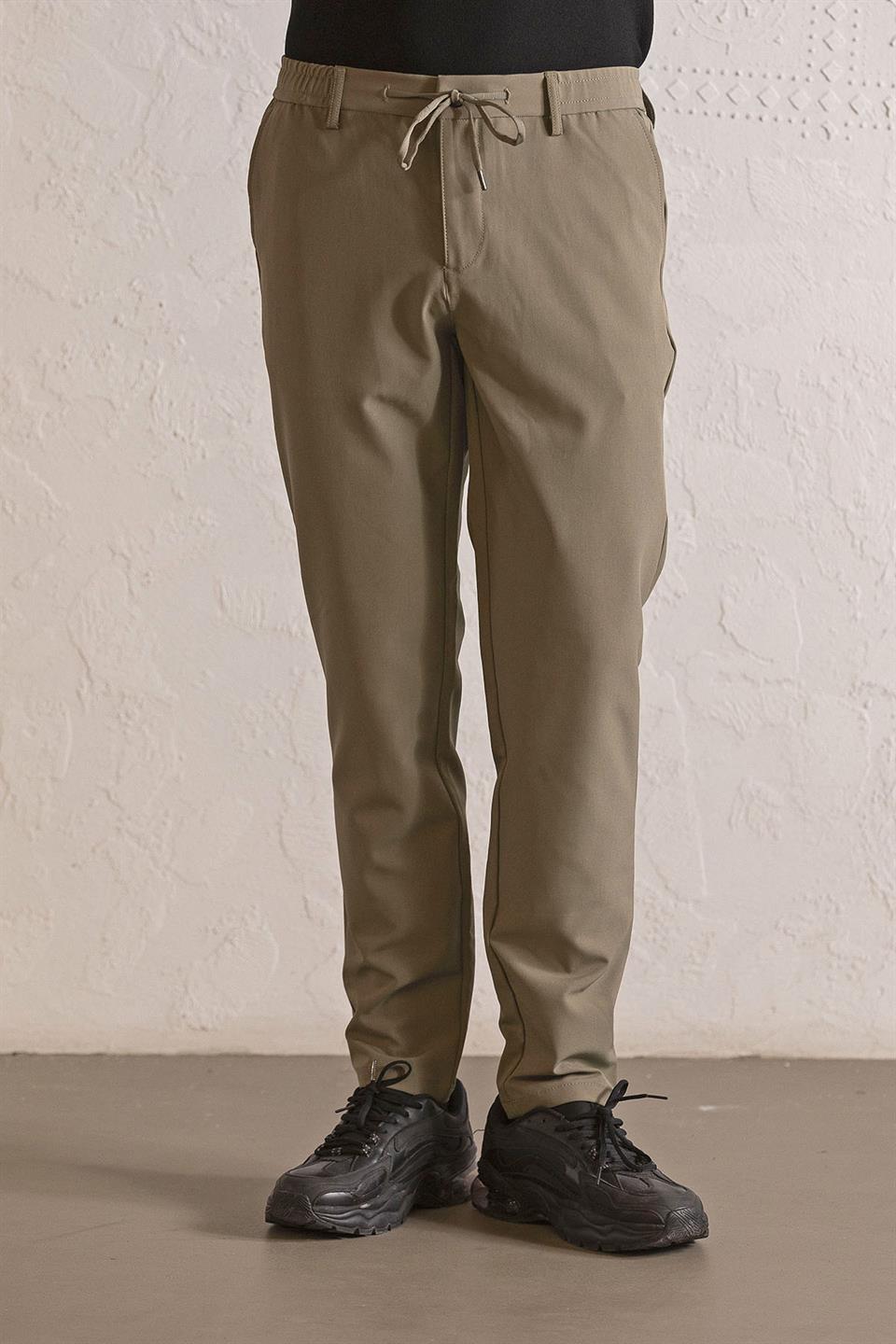 Beli Lastikli ve Bağcıklı Cepleri Çıtçıtlı Jogger Erkek Pantolon