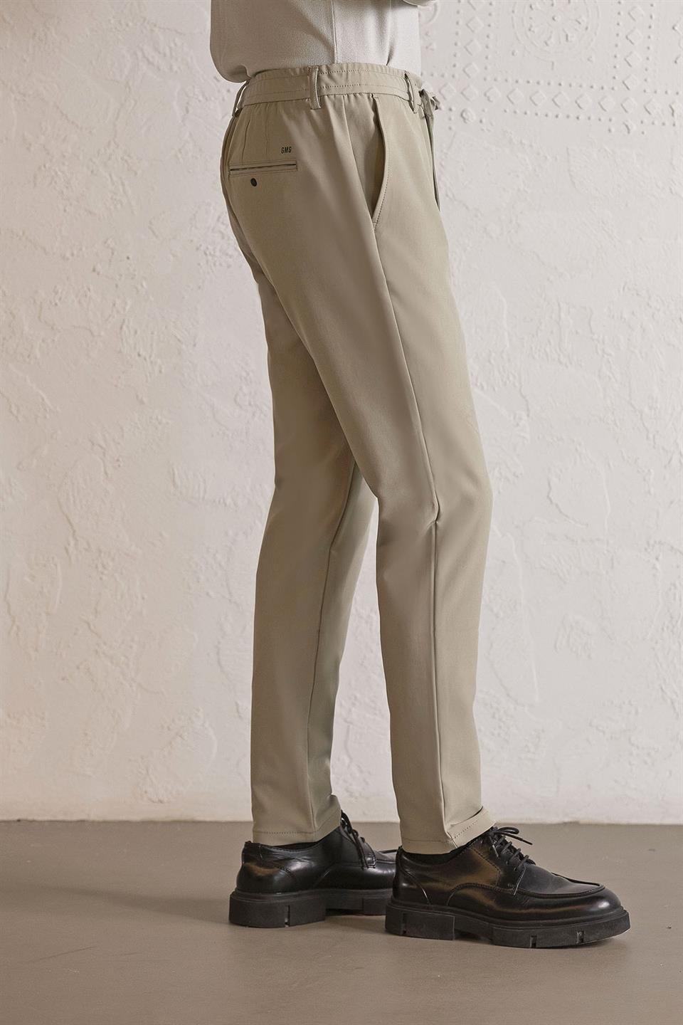 Beli Lastikli ve Bağcıklı Cepleri Çıtçıtlı Jogger Erkek Pantolon