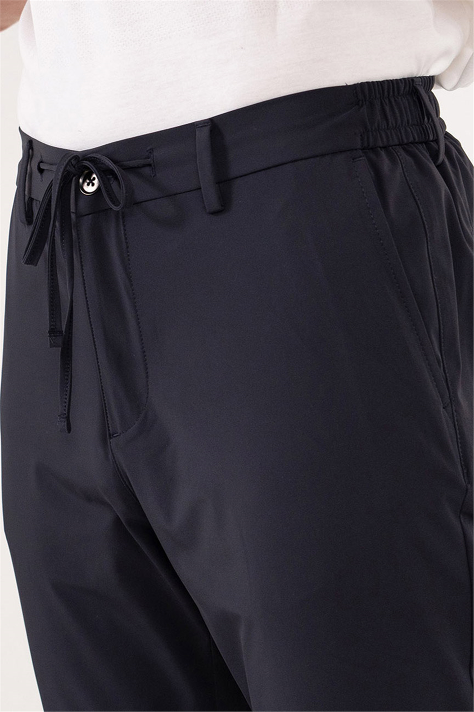 Beli Yarım Lastikli Arkası Çift Fleto Jogger Erkek Pantolon