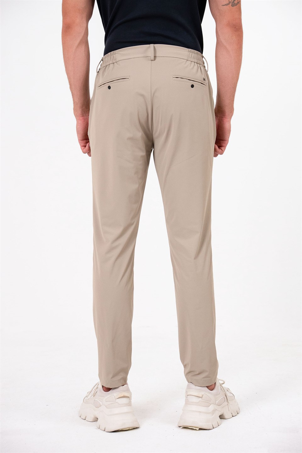 Beli Yarım Lastikli Arkası Çift Fleto Jogger Erkek Pantolon
