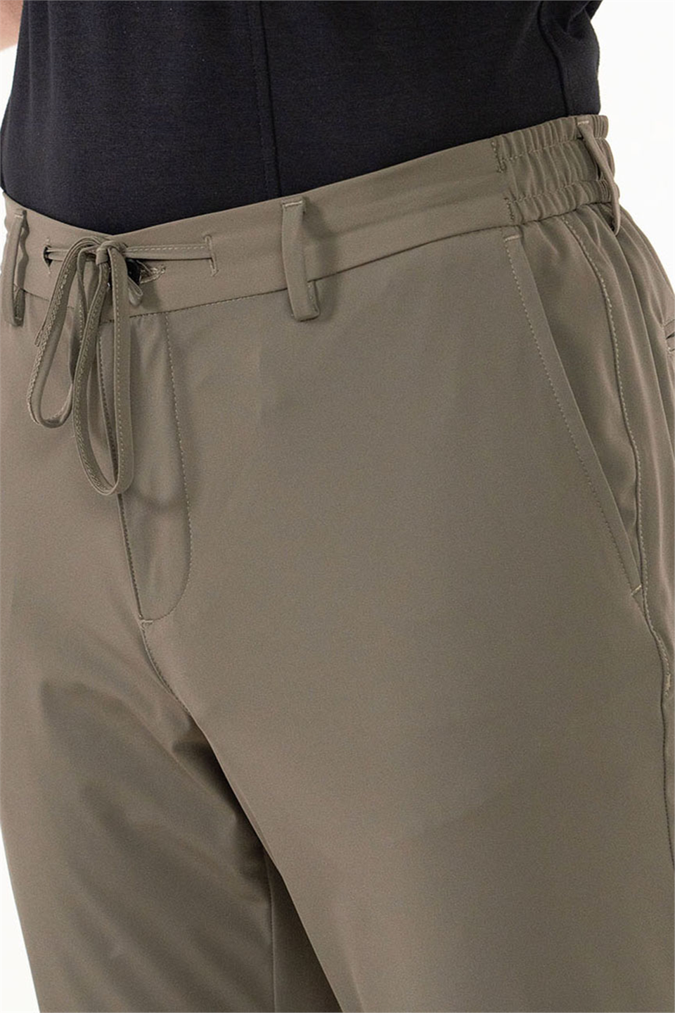 Beli Yarım Lastikli Arkası Çift Fleto Jogger Erkek Pantolon