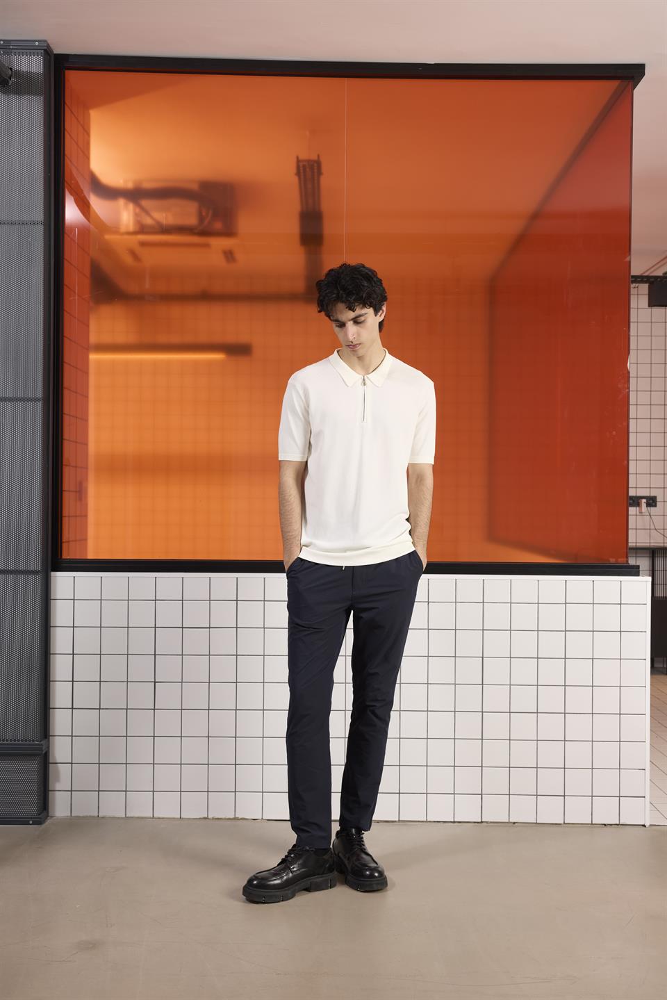 Beli Yarım Lastikli İstanbul Cep Arka Cep Çıtçıt Detaylı Erkek Pantolon