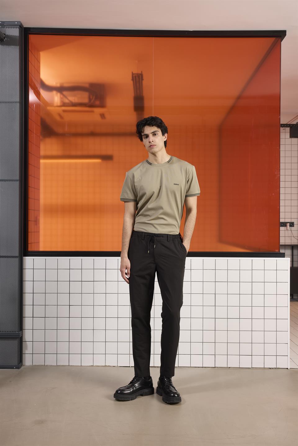 Beli Yarım Lastikli İstanbul Cep Arka Cep Çıtçıt Detaylı Erkek Pantolon