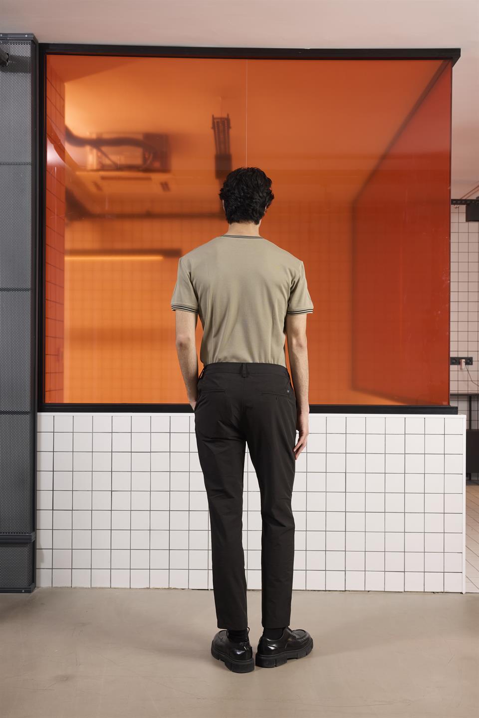 Beli Yarım Lastikli İstanbul Cep Arka Cep Çıtçıt Detaylı Erkek Pantolon