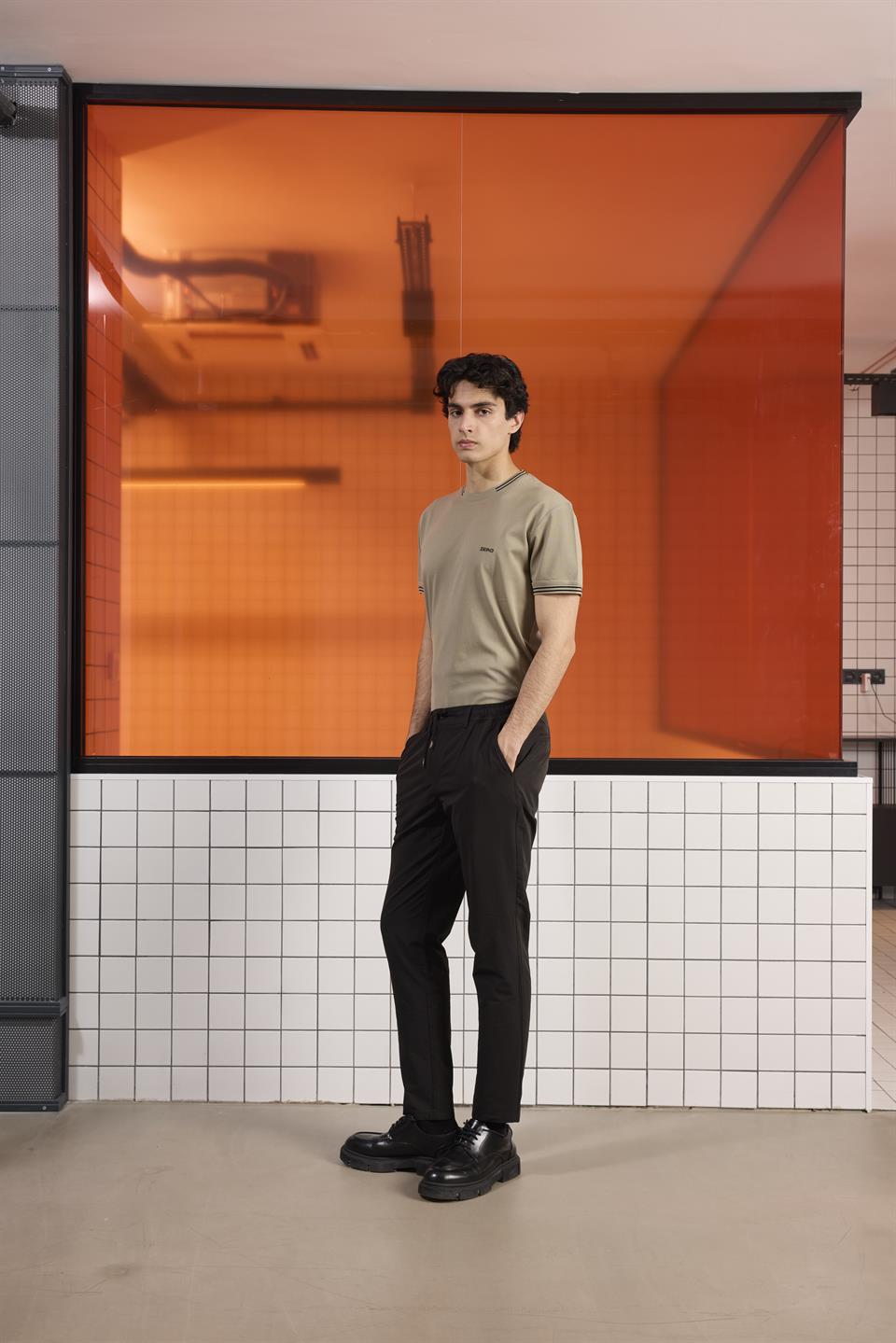 Beli Yarım Lastikli İstanbul Cep Arka Cep Çıtçıt Detaylı Erkek Pantolon